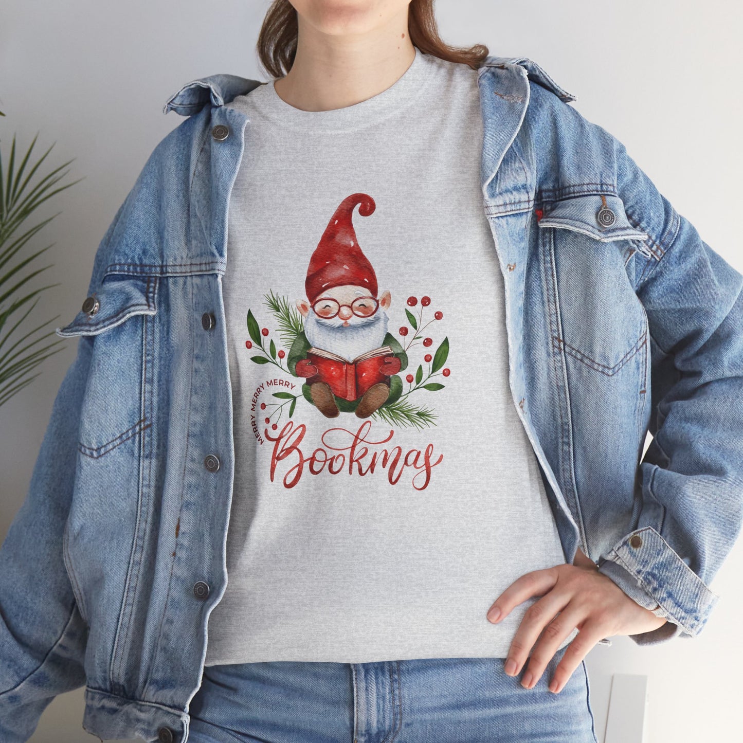 Gnome, Bookmas - Unisex Heavy Cotton Tee - 10771