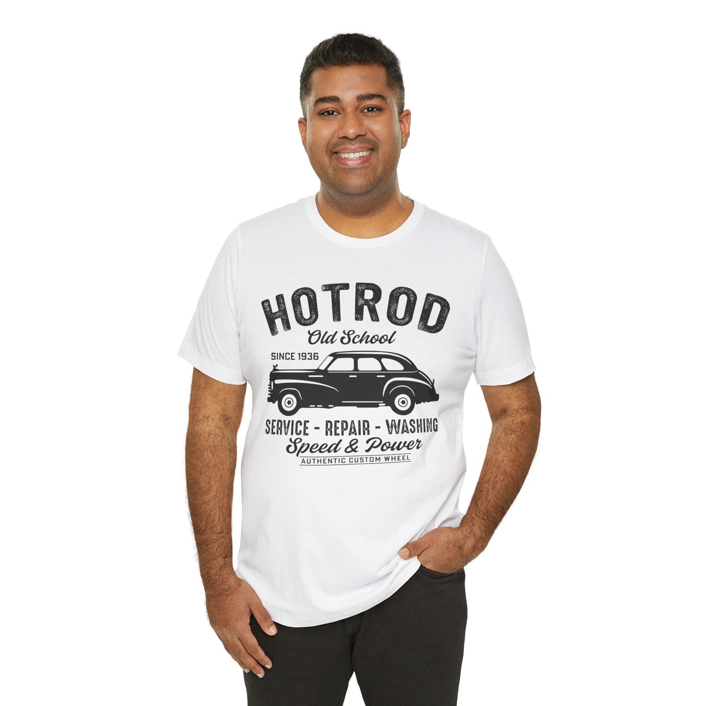Hotrod, Old School - Unisex Jersey Short Sleeve Tee - 13035