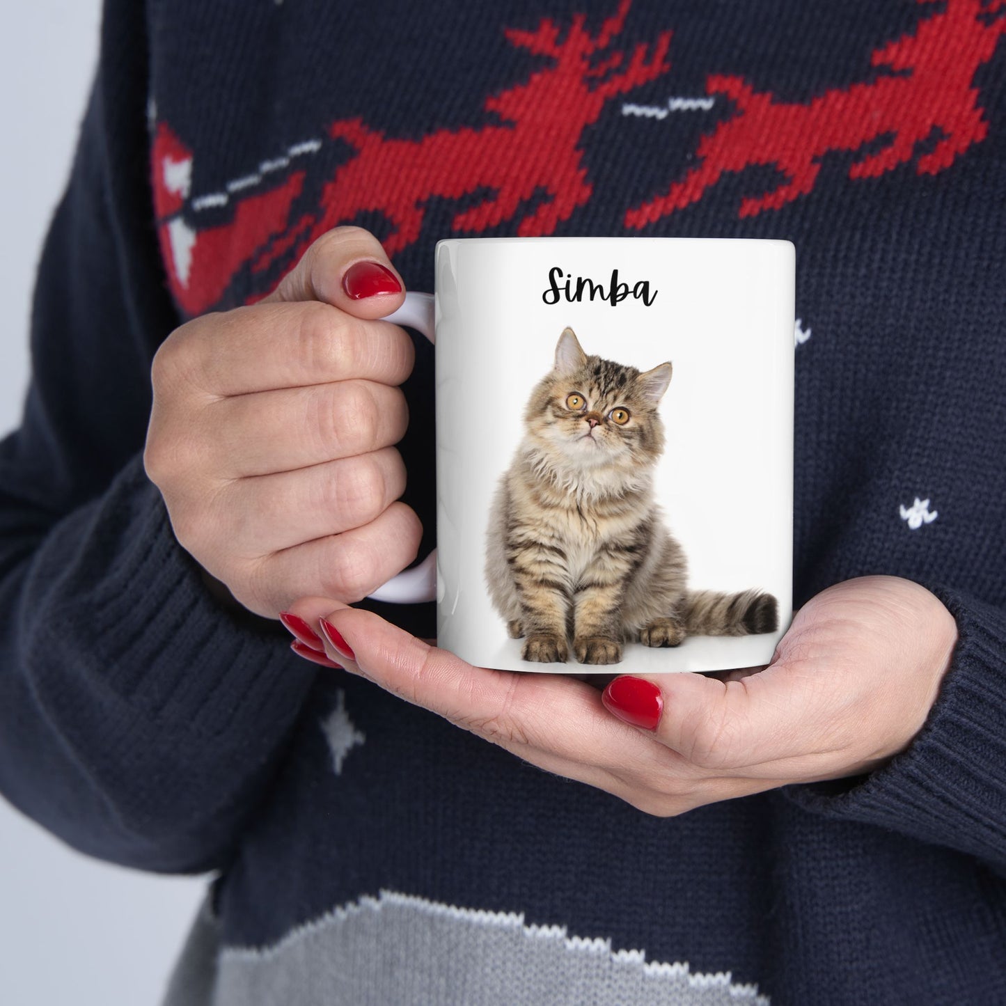 Cozy Cat Ceramic Mug - Perfect Gift for Cat Lovers, Coffee Enthusiasts, Pet Owners, Birthday, and Home Decor - 14198