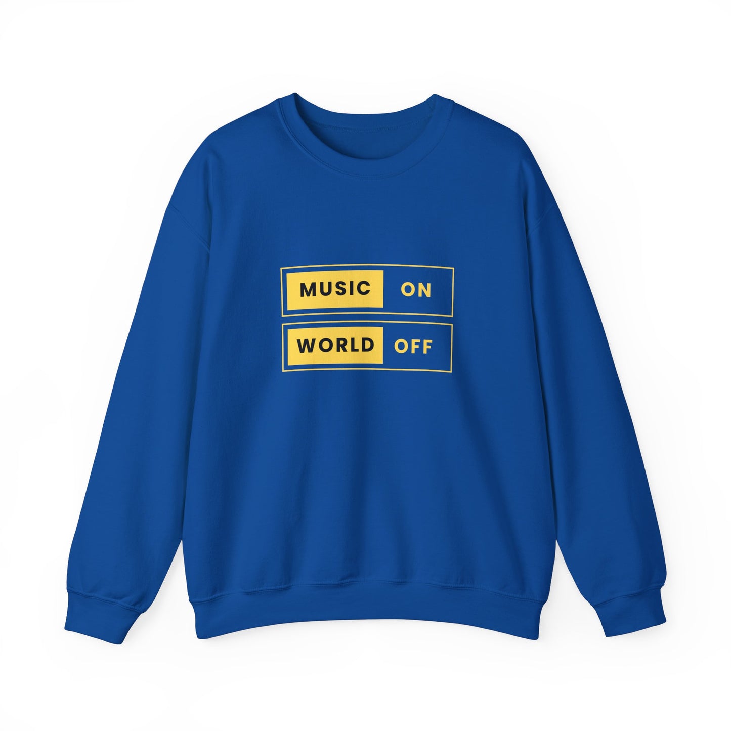 Music On, World Off - Unisex Heavy Blend™ Crewneck Sweatshirt - 10603