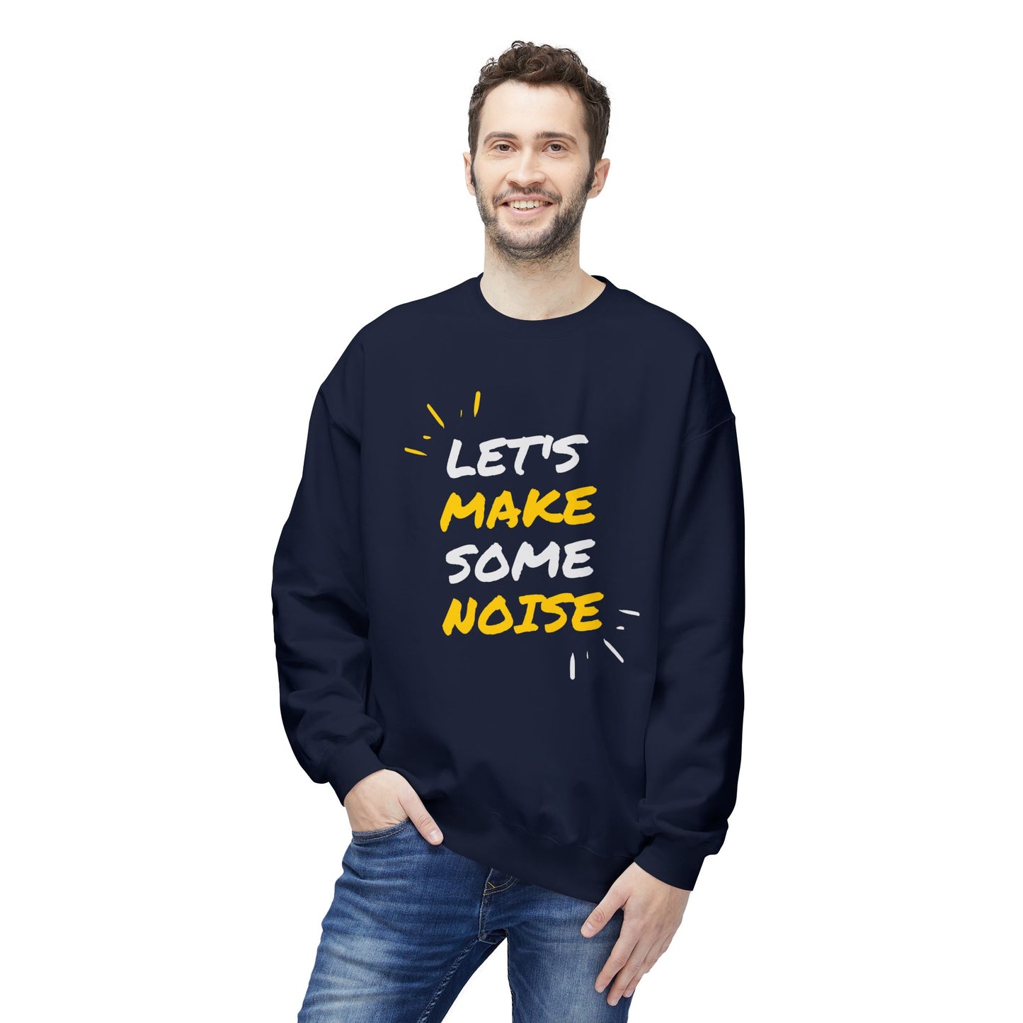 Music, Let's Make Some Noise - Unisex Midweight Softstyle Fleece Crewneck Sweatshirt - 11249