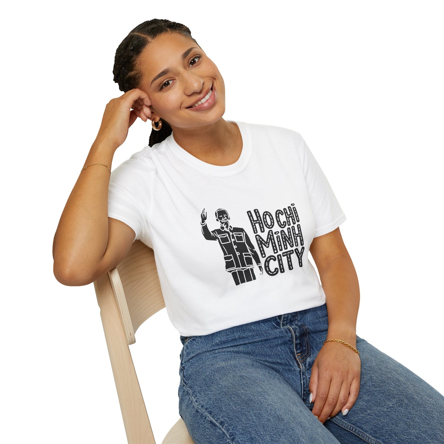 Hochi Minh City Graphic T-Shirt - Unisex Softstyle Tee - 12140