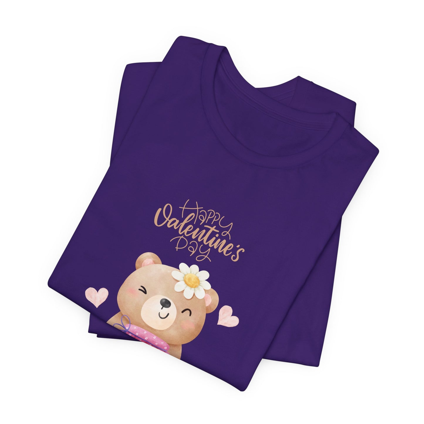 Baby Bear, Happy Valentine's Day - Unisex Jersey Short Sleeve Tee - 11522