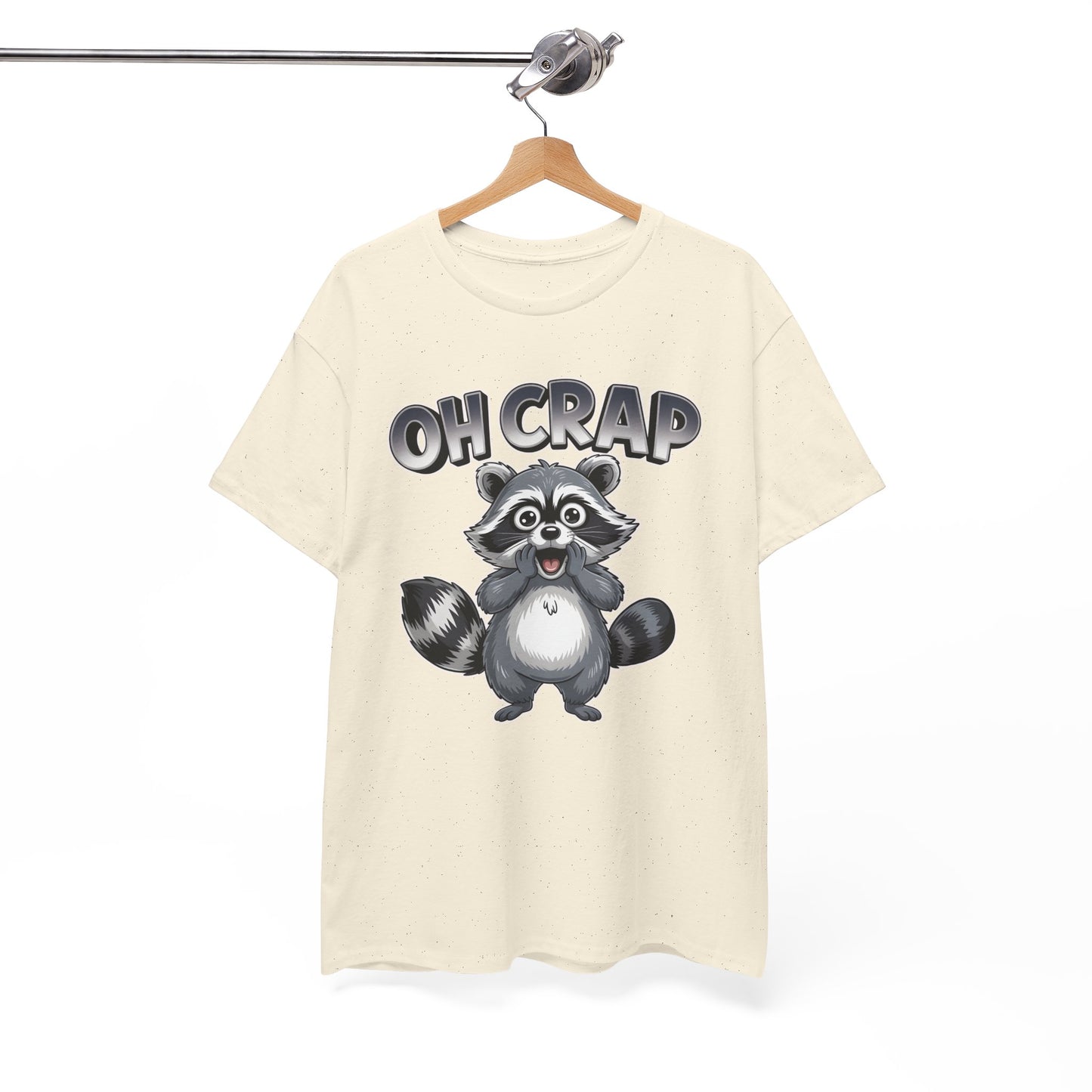 Funny Raccoon T-Shirt – “Oh Crap” Cute Meme Reaction Animal Tee Gift - 14855