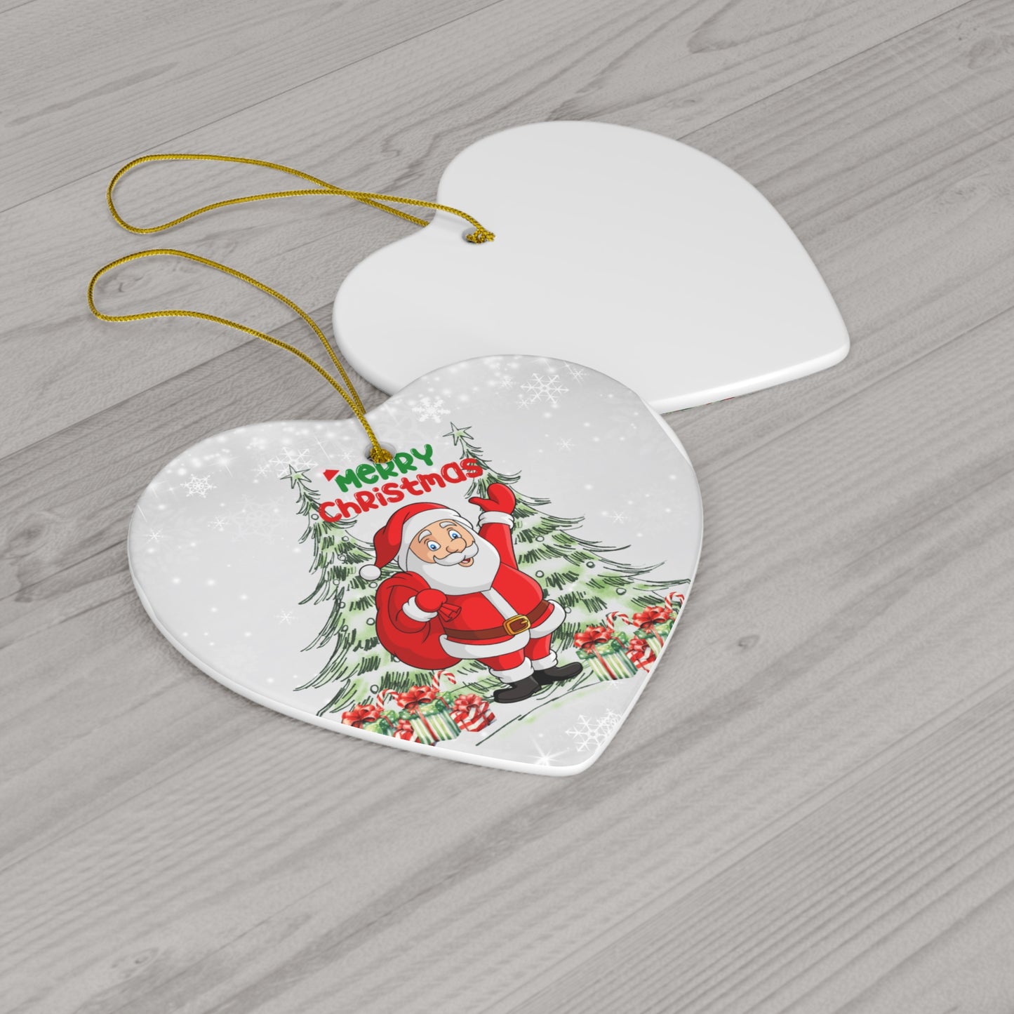 Santa - Ceramic Ornament, 4 Shapes