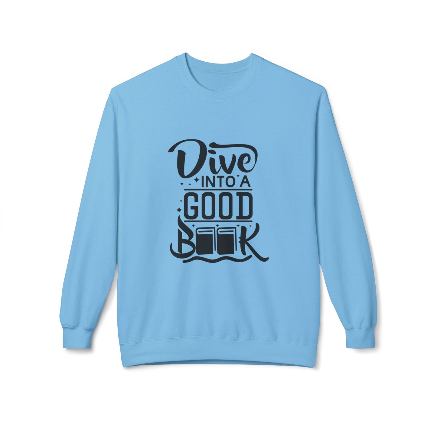 Dive Into A Good Book - Unisex Midweight Softstyle Fleece Crewneck Sweatshirt - 10694