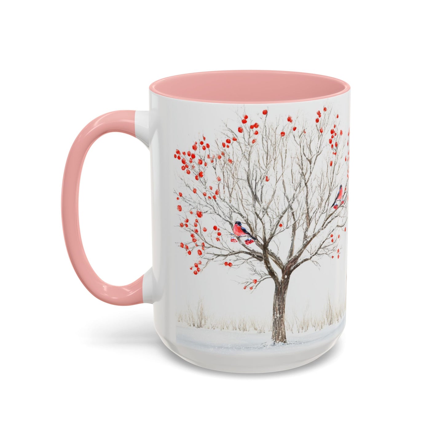 Winter Tree, Snowman & Puppy - Accent Coffee Mug (11, 15oz) - 10406