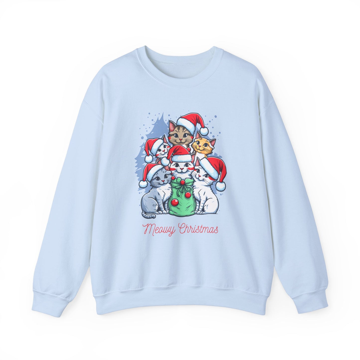 Merry Christmas, Cats - Unisex Heavy Blend™ Crewneck Sweatshirt