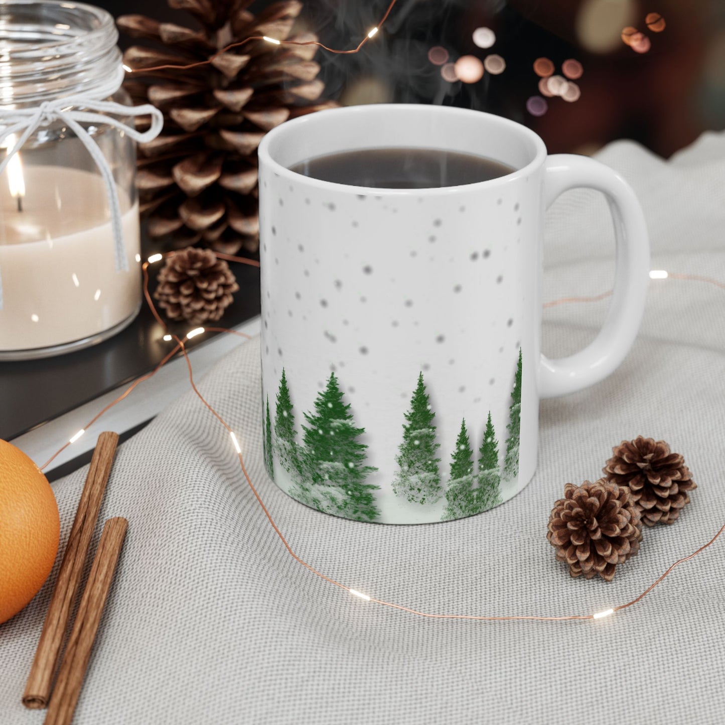 Winter, Forest - Ceramic Mug, (11oz, 15oz) - 10071