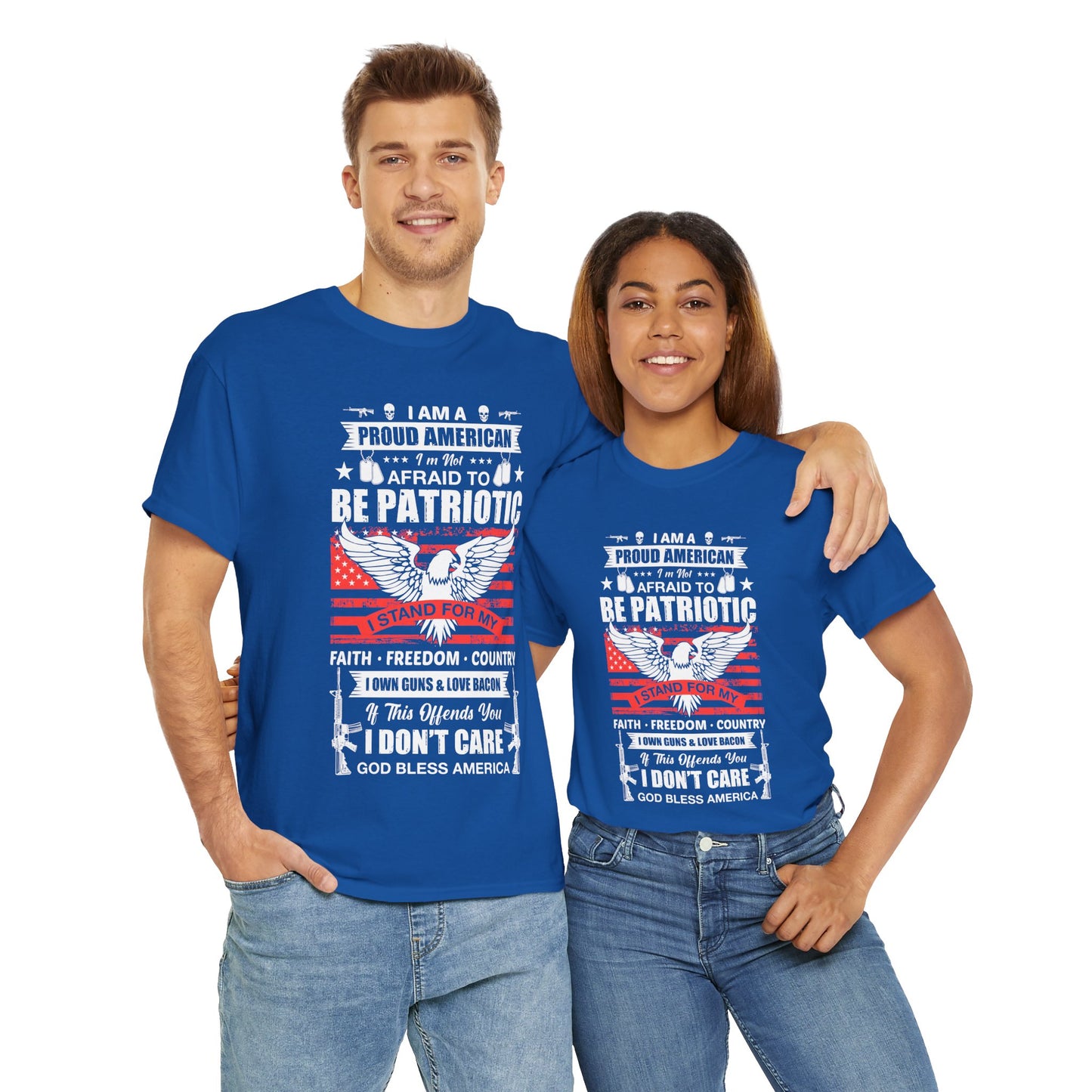 Unisex Patriotic Tee - Proud American T-Shirt, 4th of July Gift, Freedom Shirt, Memorial Day Apparel, Casual Wear - 13789