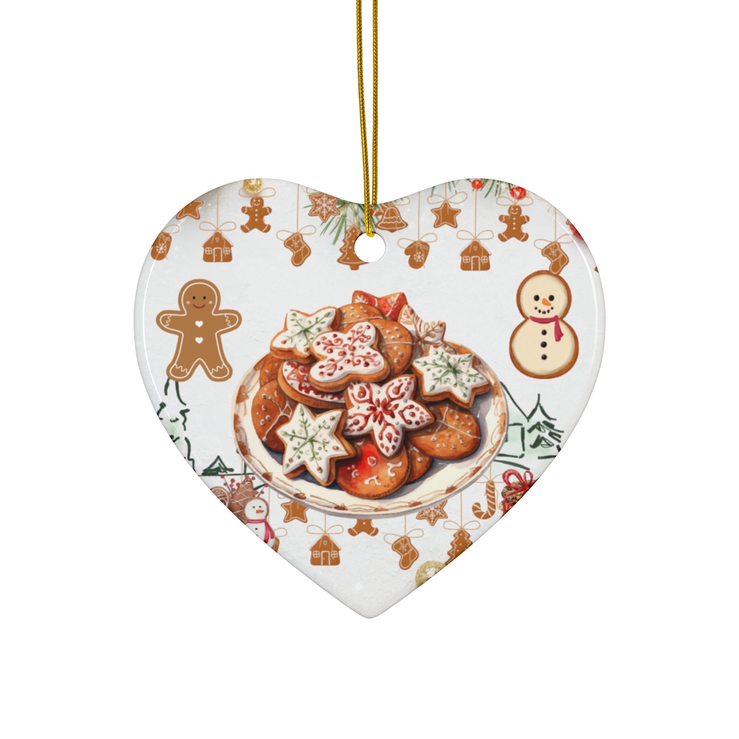 Christmas Cookies - Ceramic Ornament, 4 Shapes