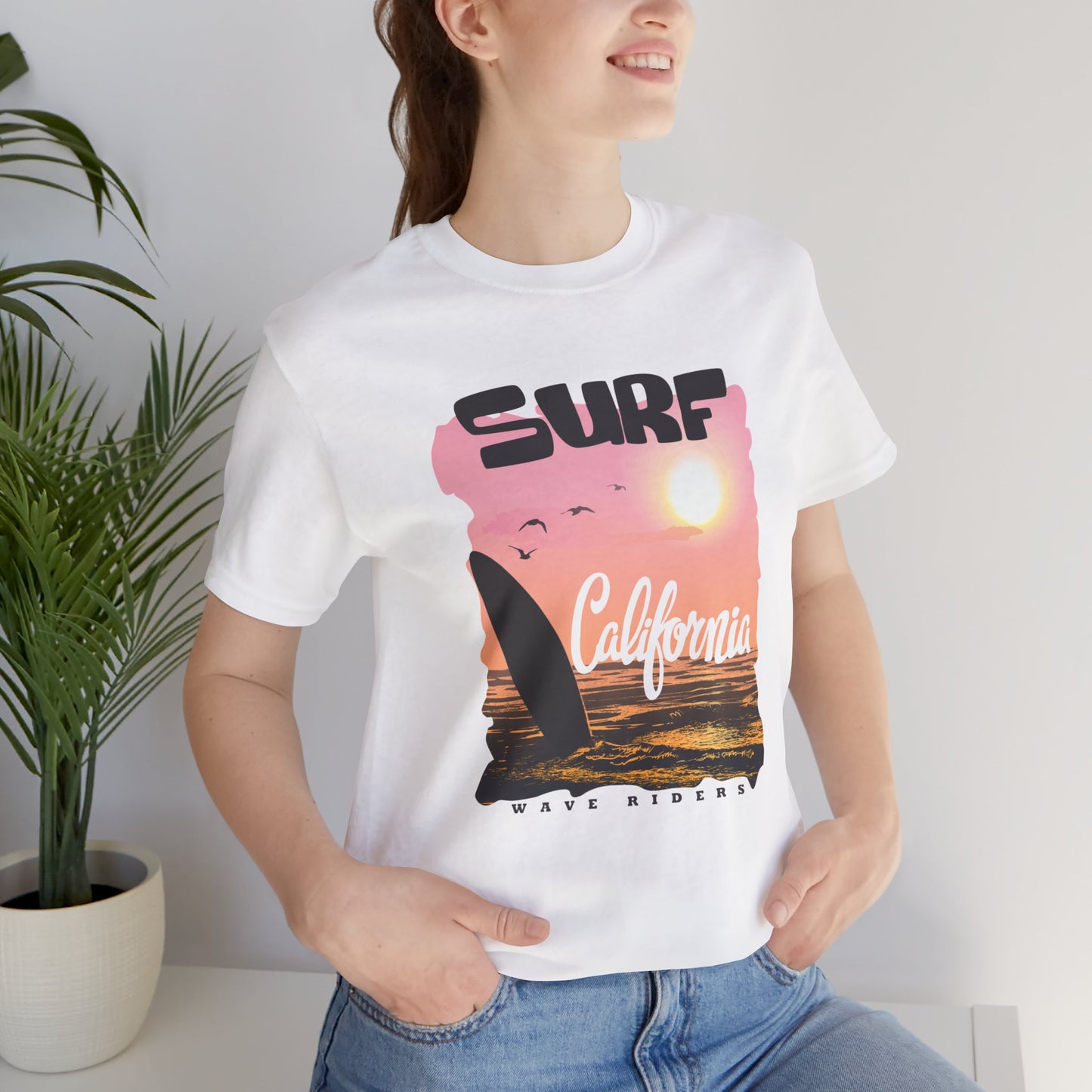 Surf California, Wave Riders - Unisex Jersey Short Sleeve Tee