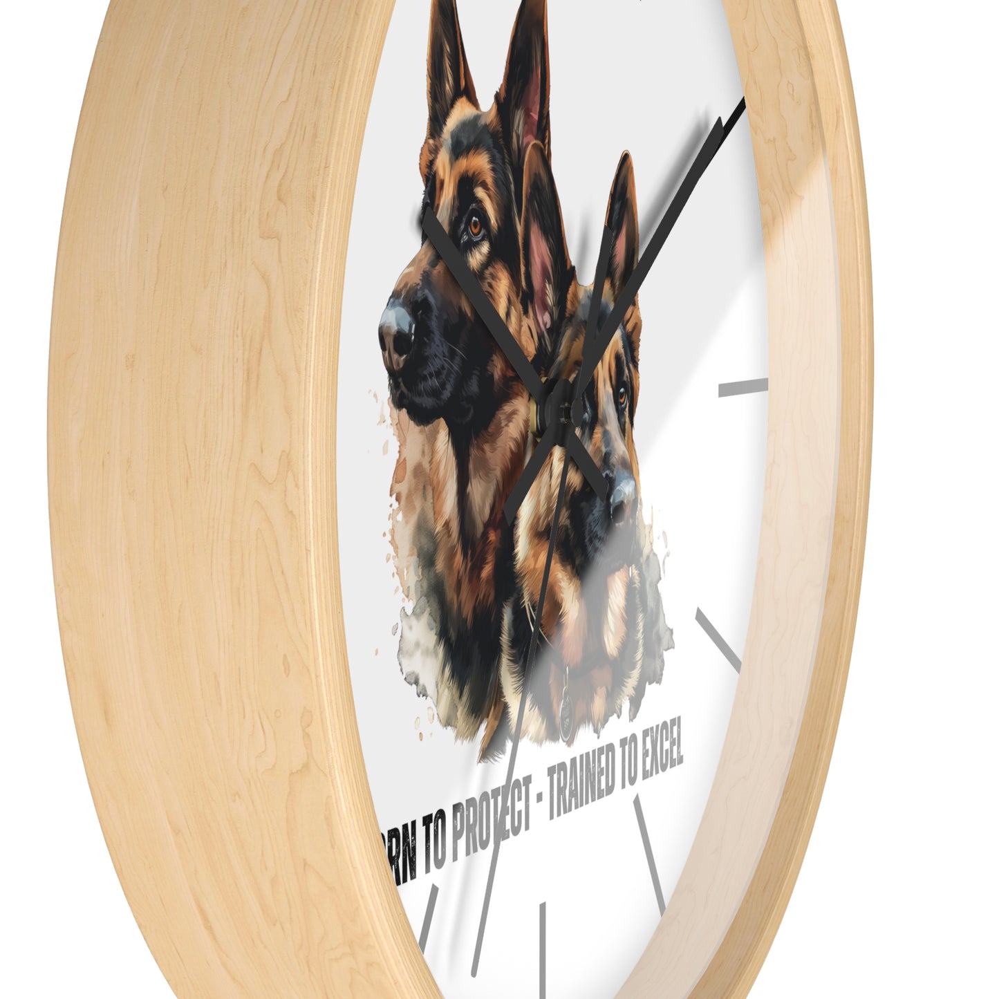 German Shepherds: Born to Protect - Wall Clock - 10513