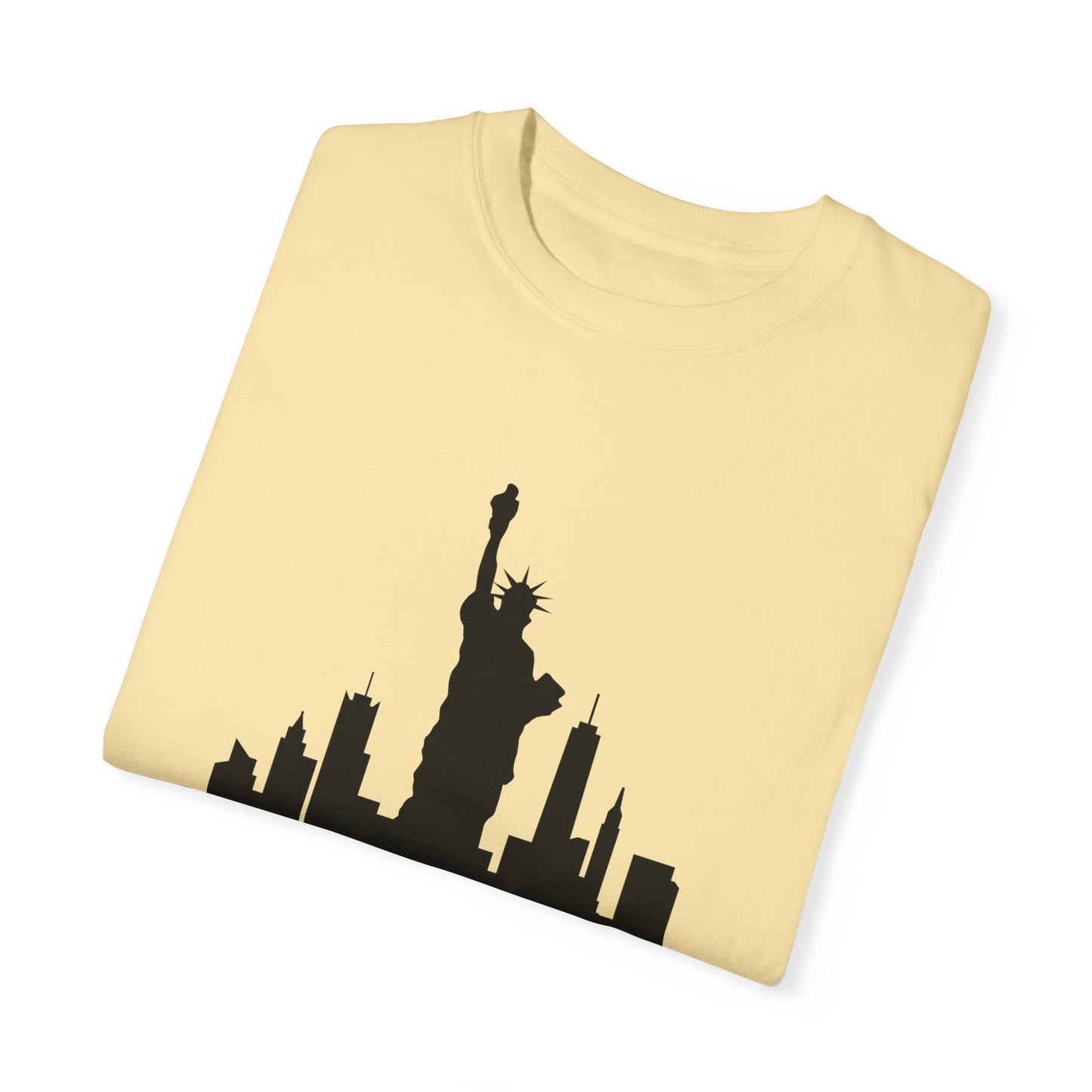 New York Skyline Graphic T-Shirt - Unisex Garment-Dyed Tee for City Lovers - 12002