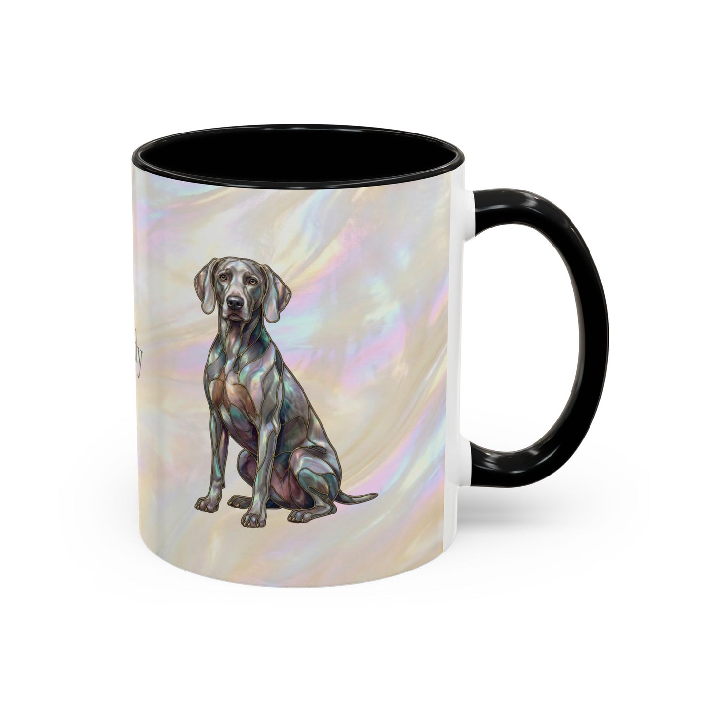 Weimaraner Accent Coffee Mug – Stained Glass Design 11/15oz - 14649