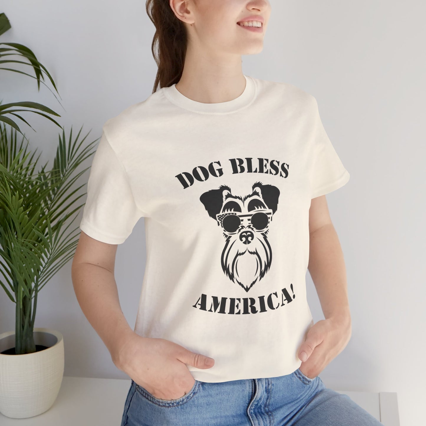 Dog Bless America! - Unisex Jersey Short Sleeve Tee