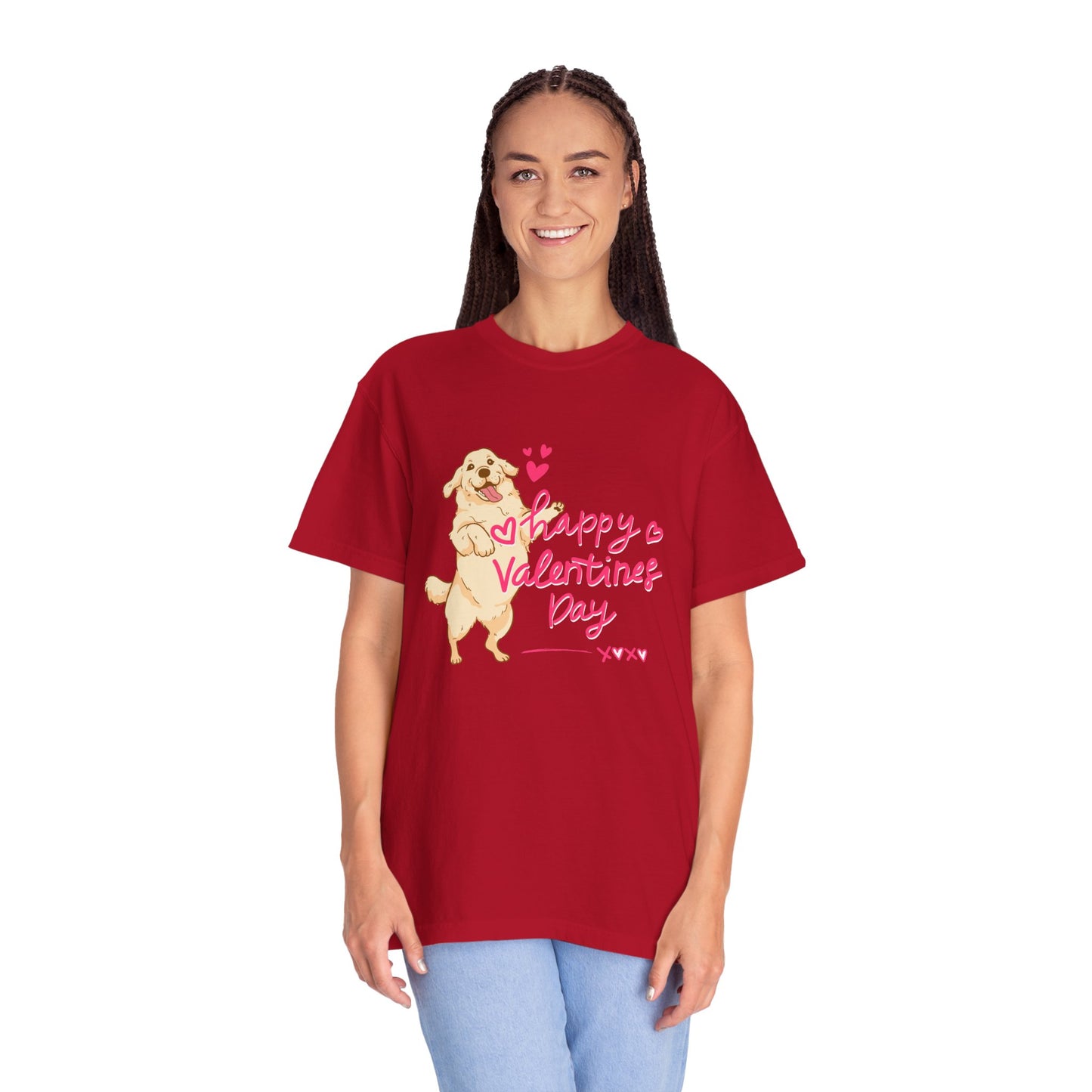 Dog, Happy Valentine's Day, XoXo - Unisex Garment-Dyed T-shirt - 11573