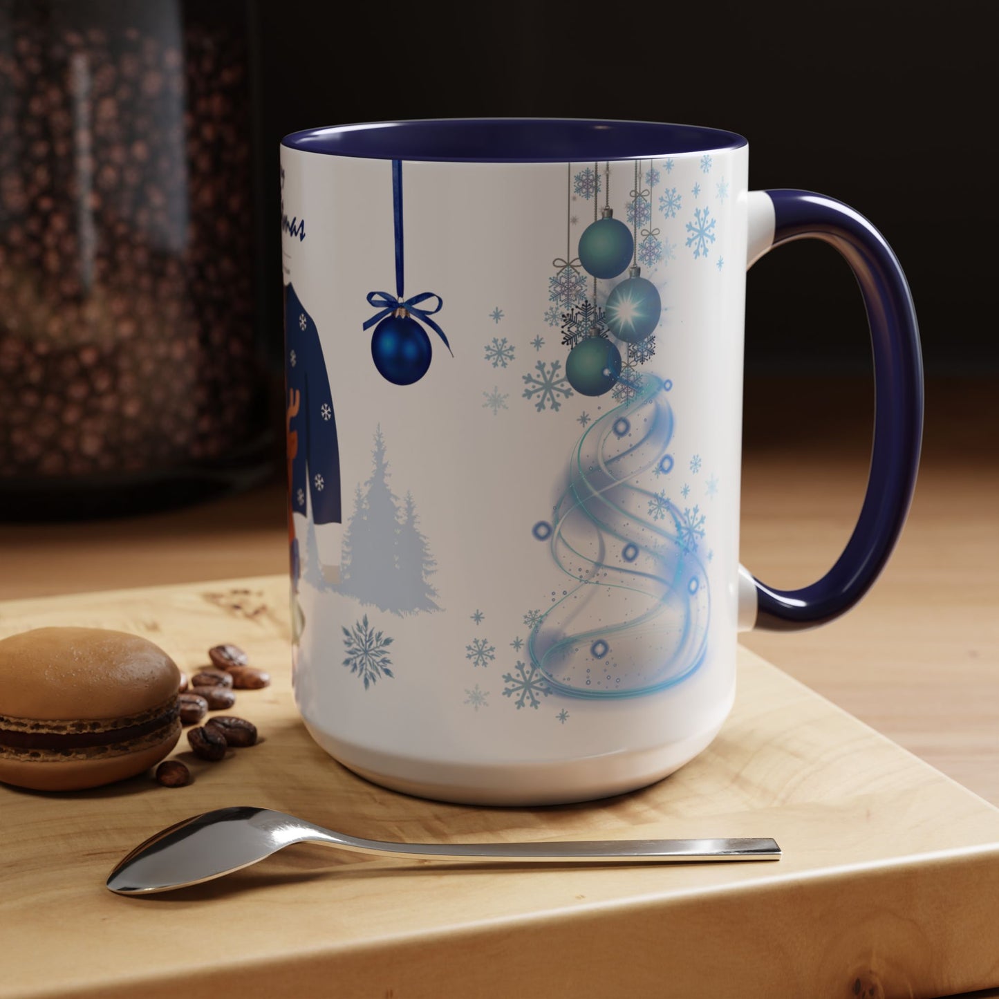 Blue Christmas - Accent Coffee Mug (11, 15oz)