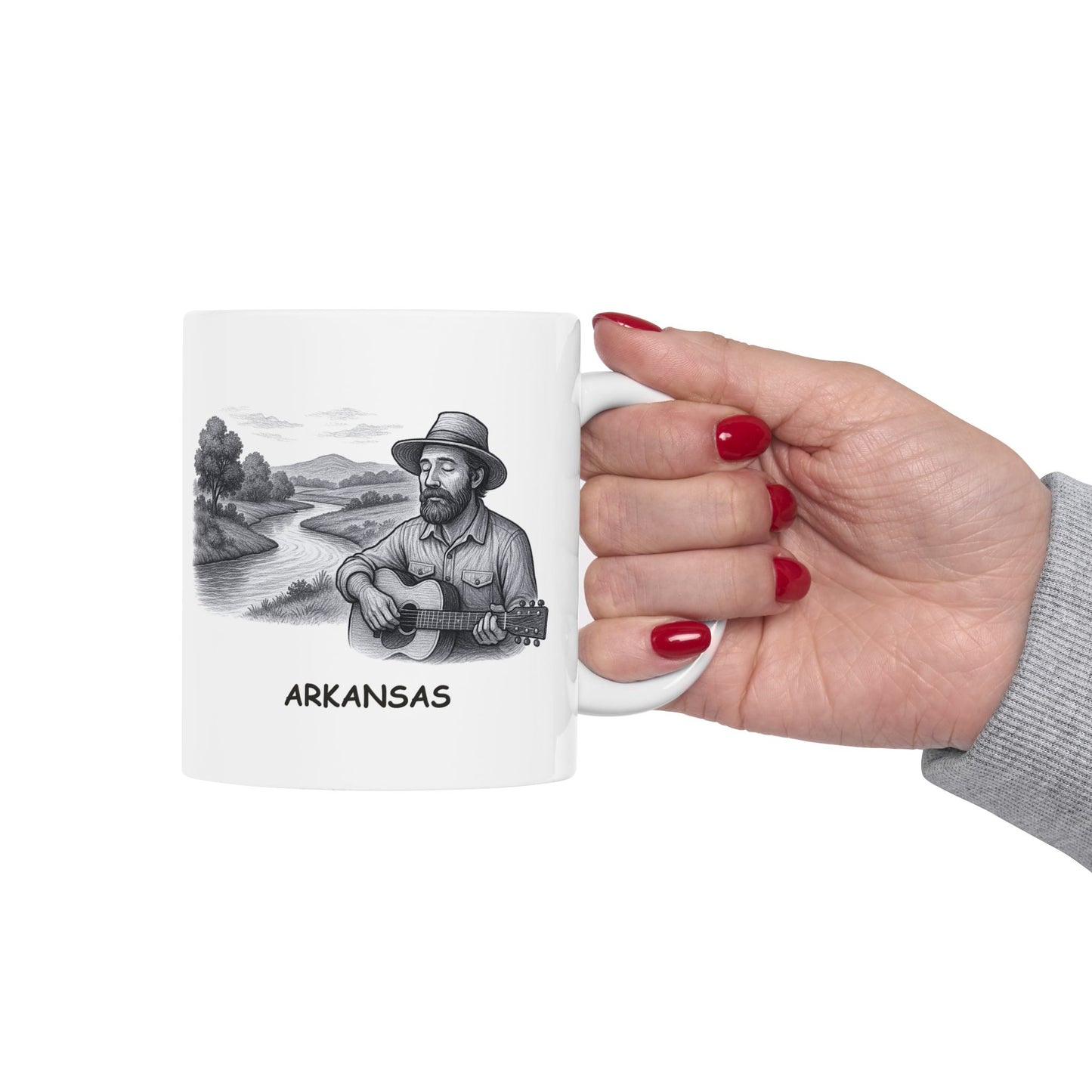 "In Arkansas, we do things slow... like the pace of the river and the rhythm of the country music." Ceramic Mug - 13276