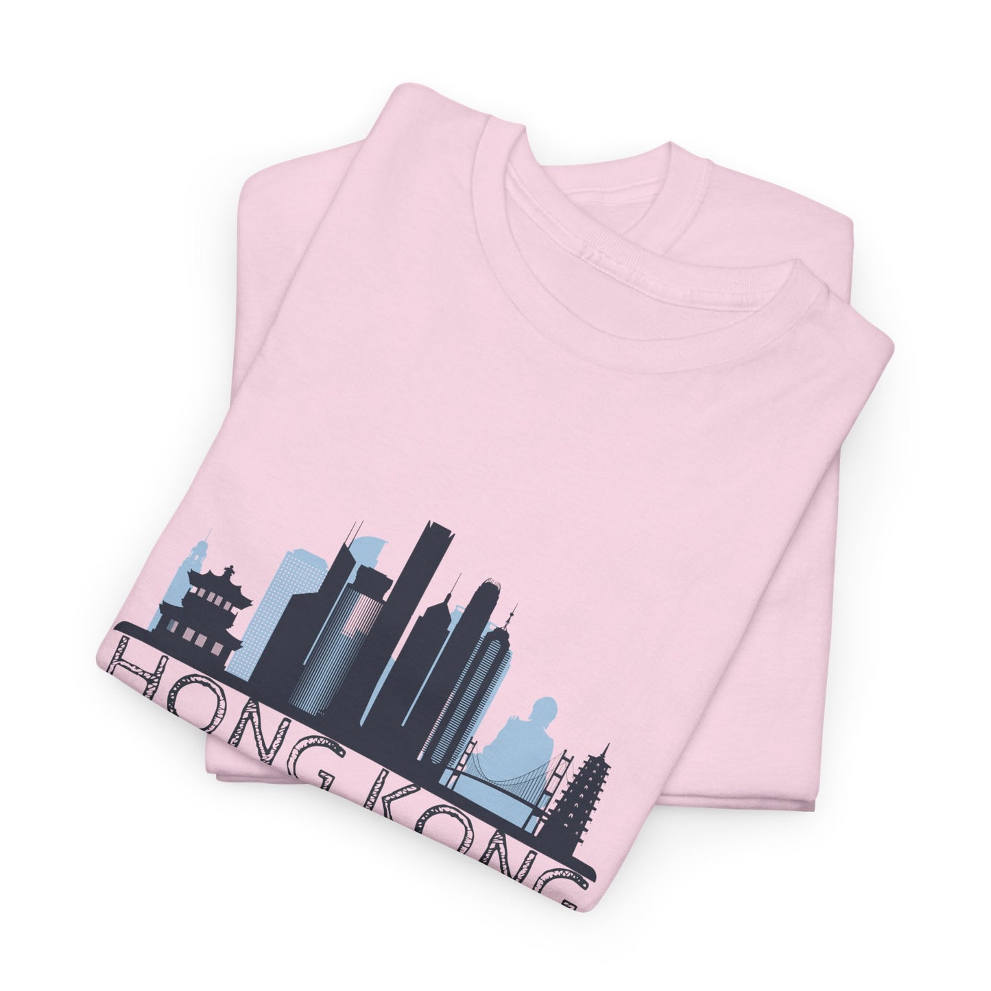 Hong Kong Unisex Heavy Cotton Tee | Casual Travel Shirt - 12042