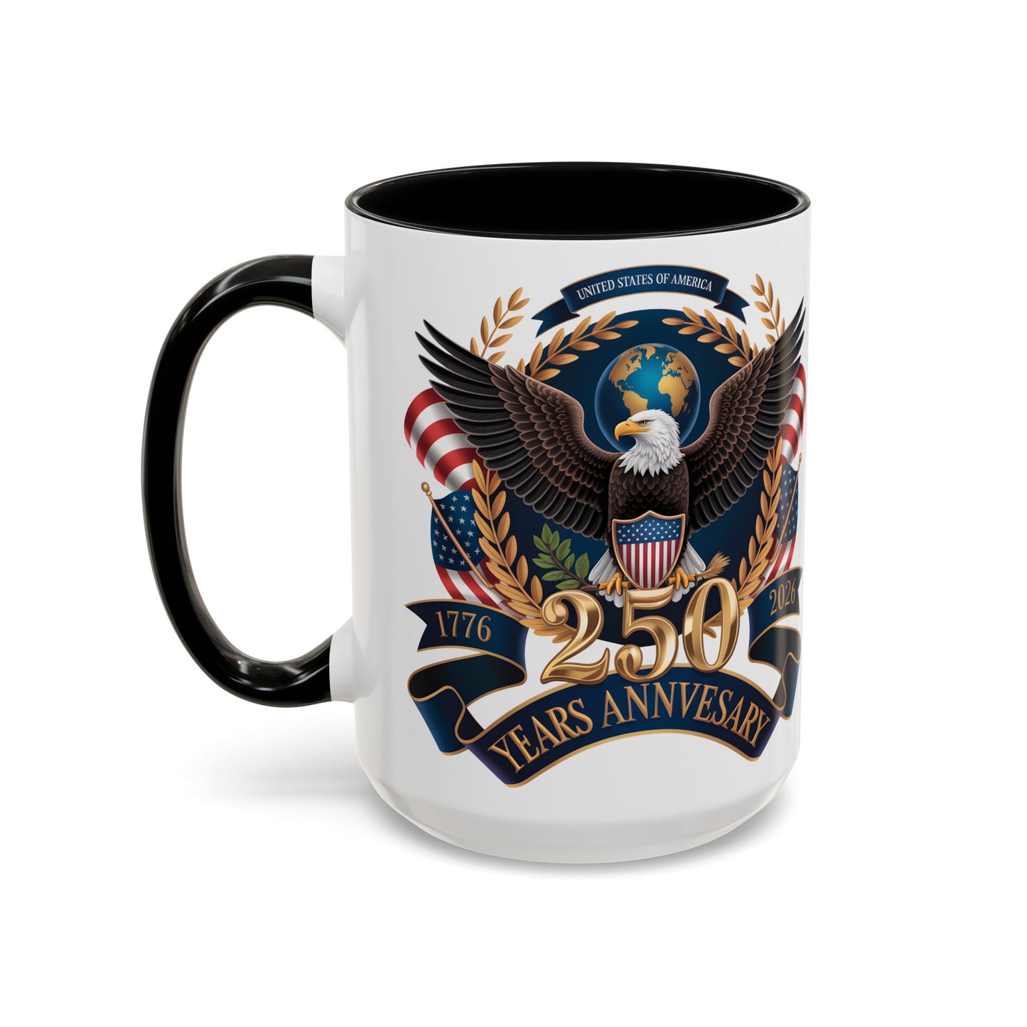 250th Anniversary Eagle Coffee Mug — Patriotic 1776–2026 Commemorative Accent Mug - 14871