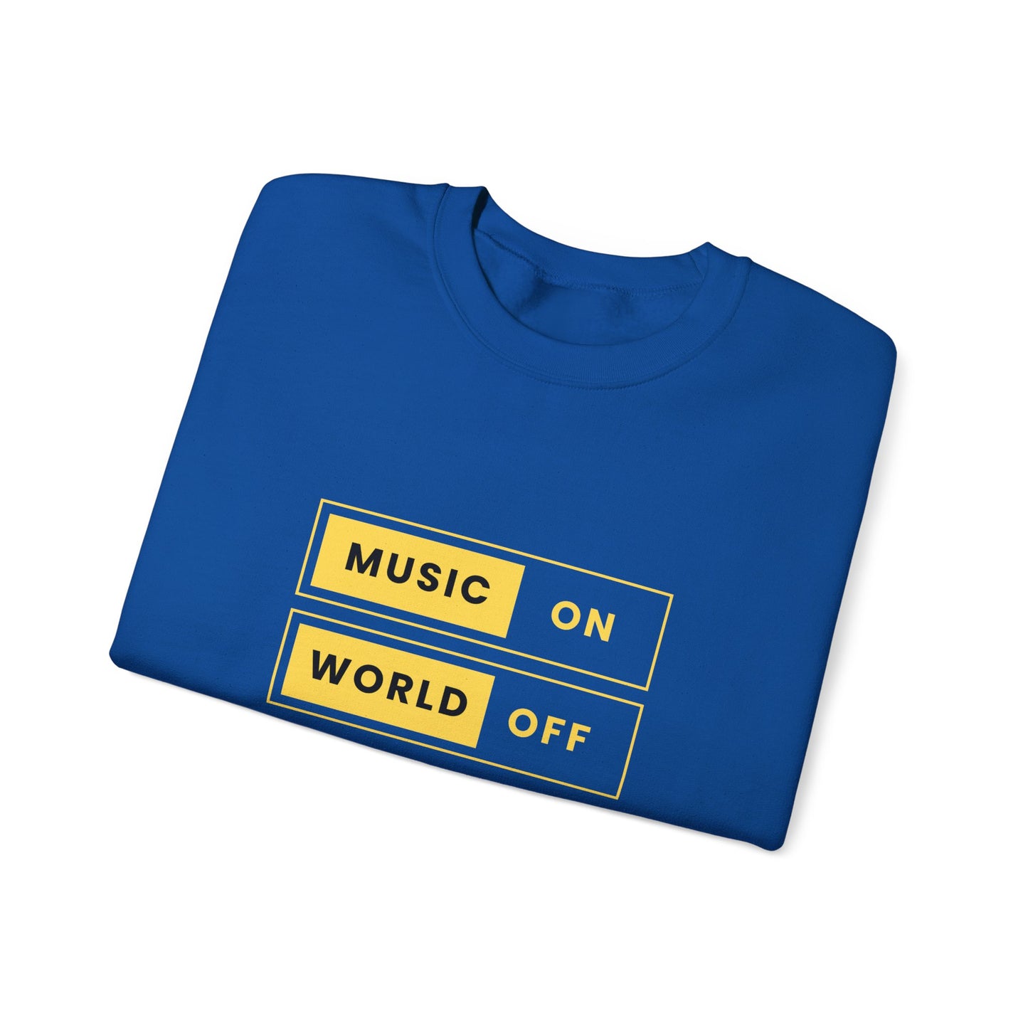 Music On, World Off - Unisex Heavy Blend™ Crewneck Sweatshirt - 10603