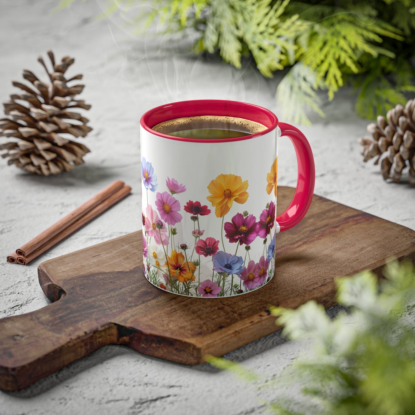 Bright Flowers - Colorful Mugs, 11oz