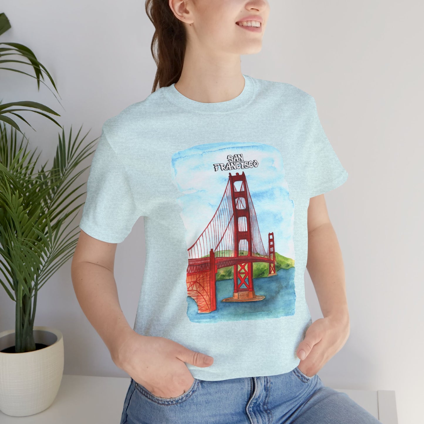 San Francisco Golden Gate Bridge Tee - Unisex Short Sleeve Jersey Shirt for Travel Lovers - 12203