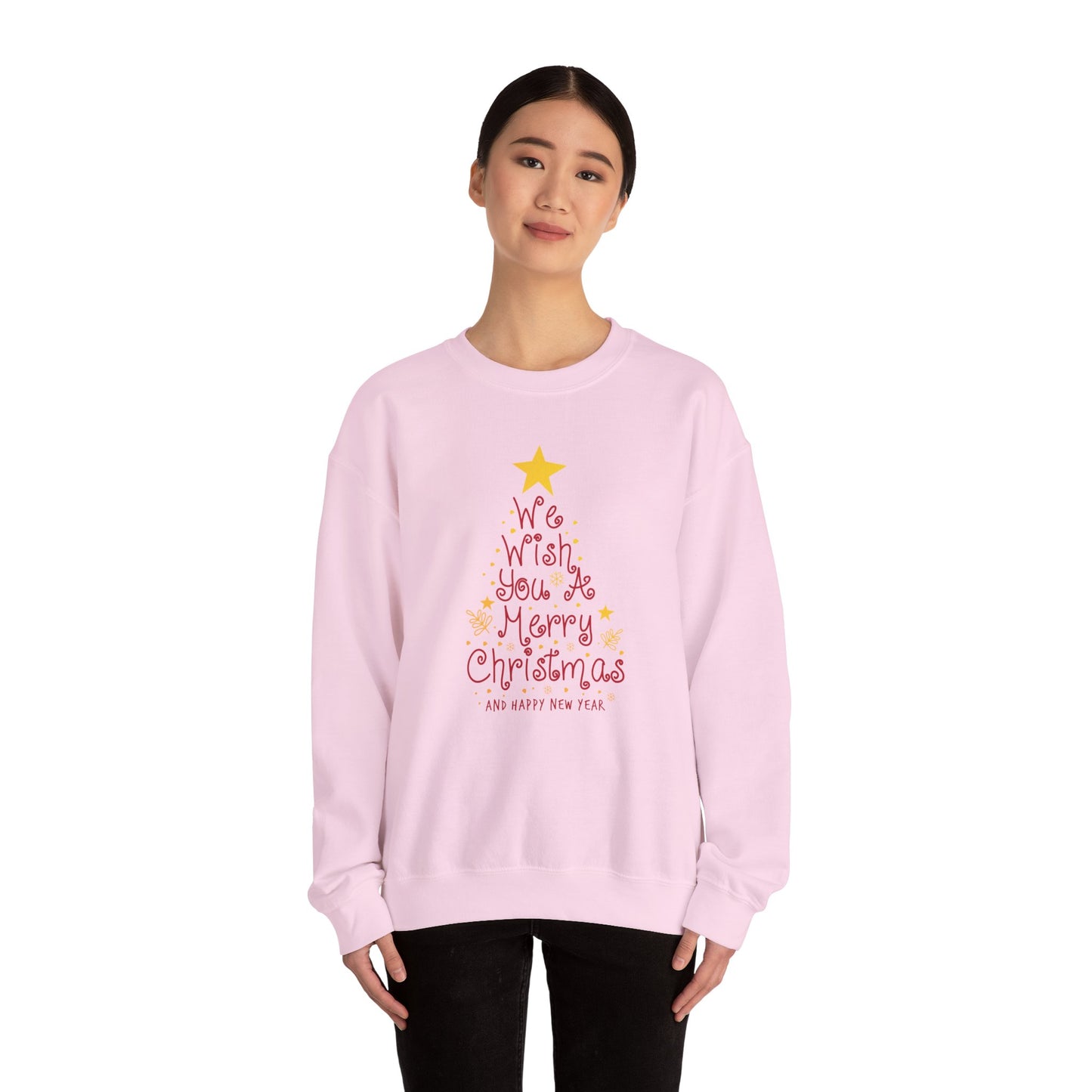 We Wish You A Merry Christmas, Happy New Year - Unisex Heavy Blend™ Crewneck Sweatshirt - 10236