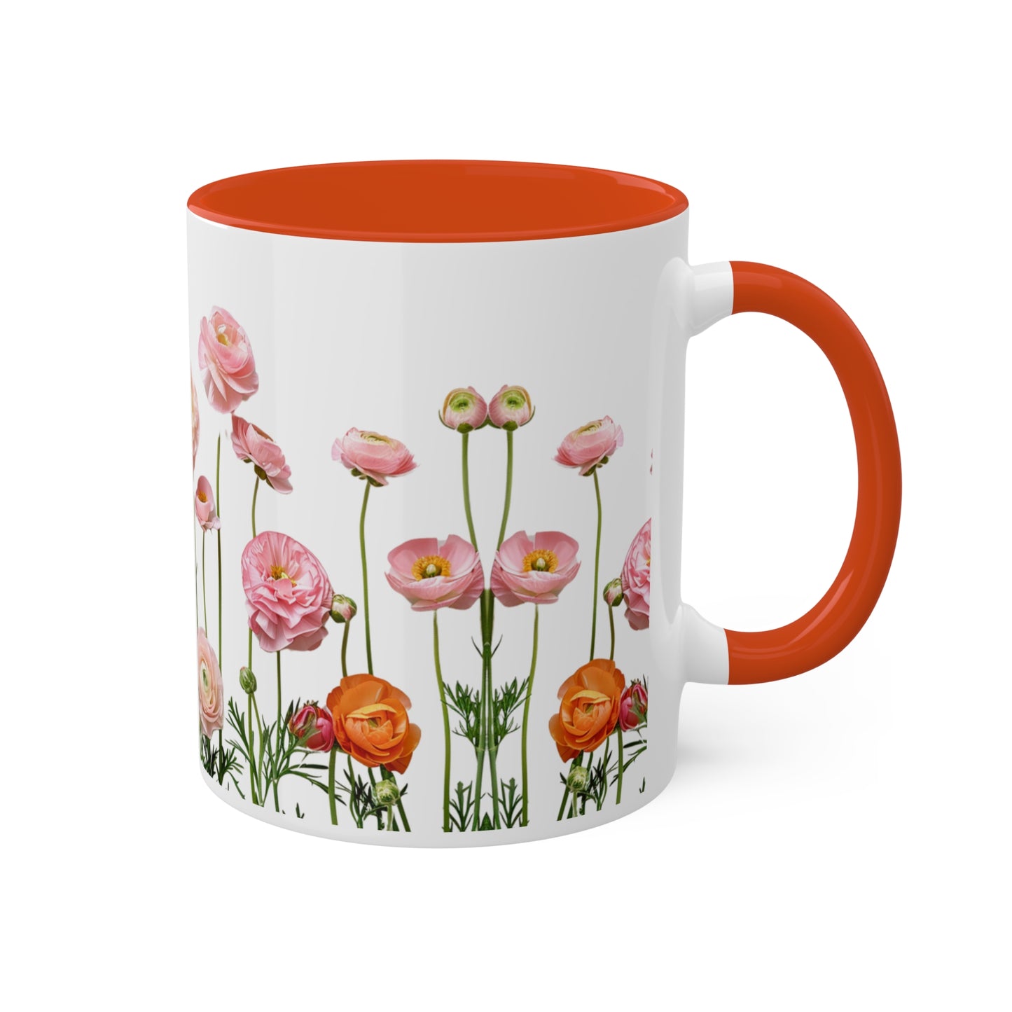 Vibrant Pink and Orange Petals - Colorful Mugs, 11oz