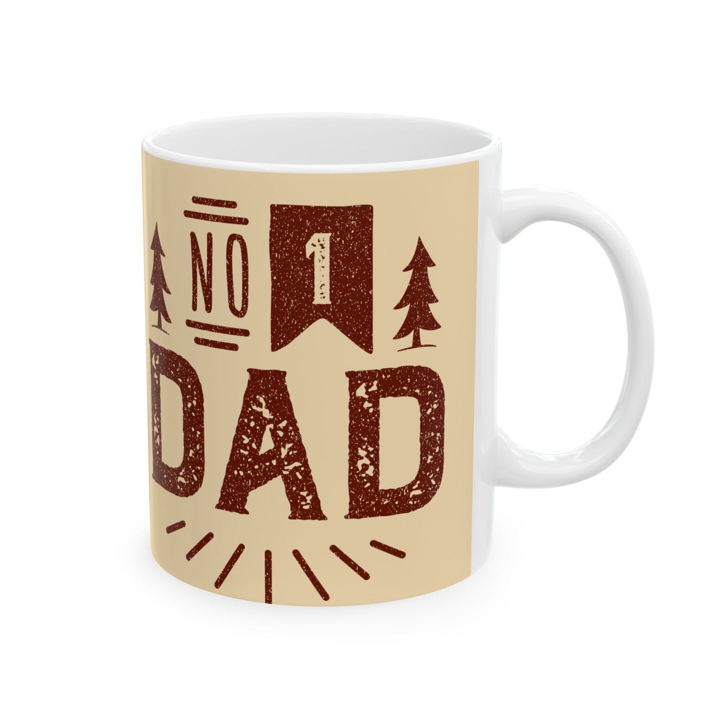 Father's Day Ceramic Mug, 11oz & 15oz, Unique Gift for Dad, Coffee Tea Cup, Personalized Dad Mug, Celebration Mug - 14011