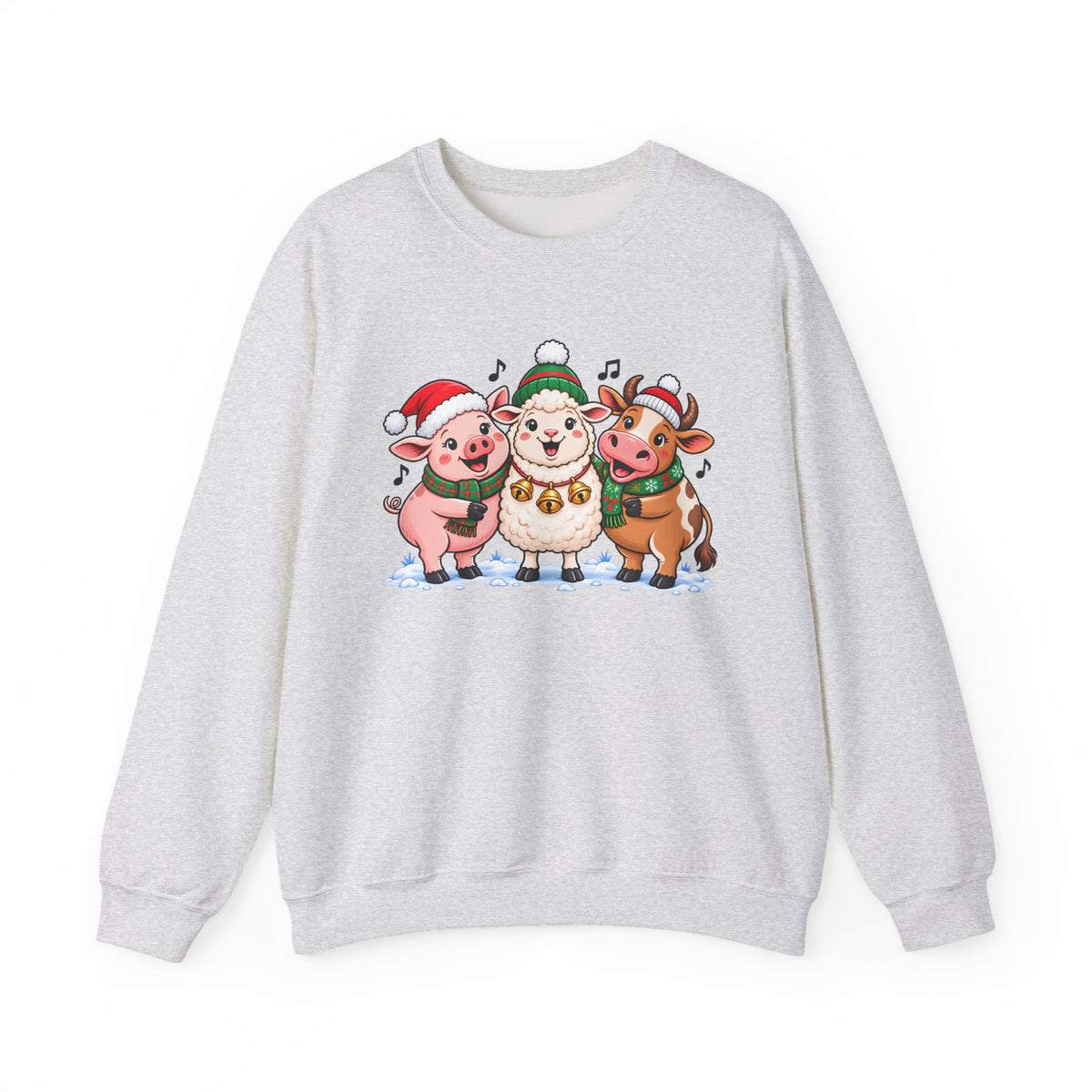 Christmas Farm Animal Friends Sweatshirt, Cute Holiday Crewneck - 14560