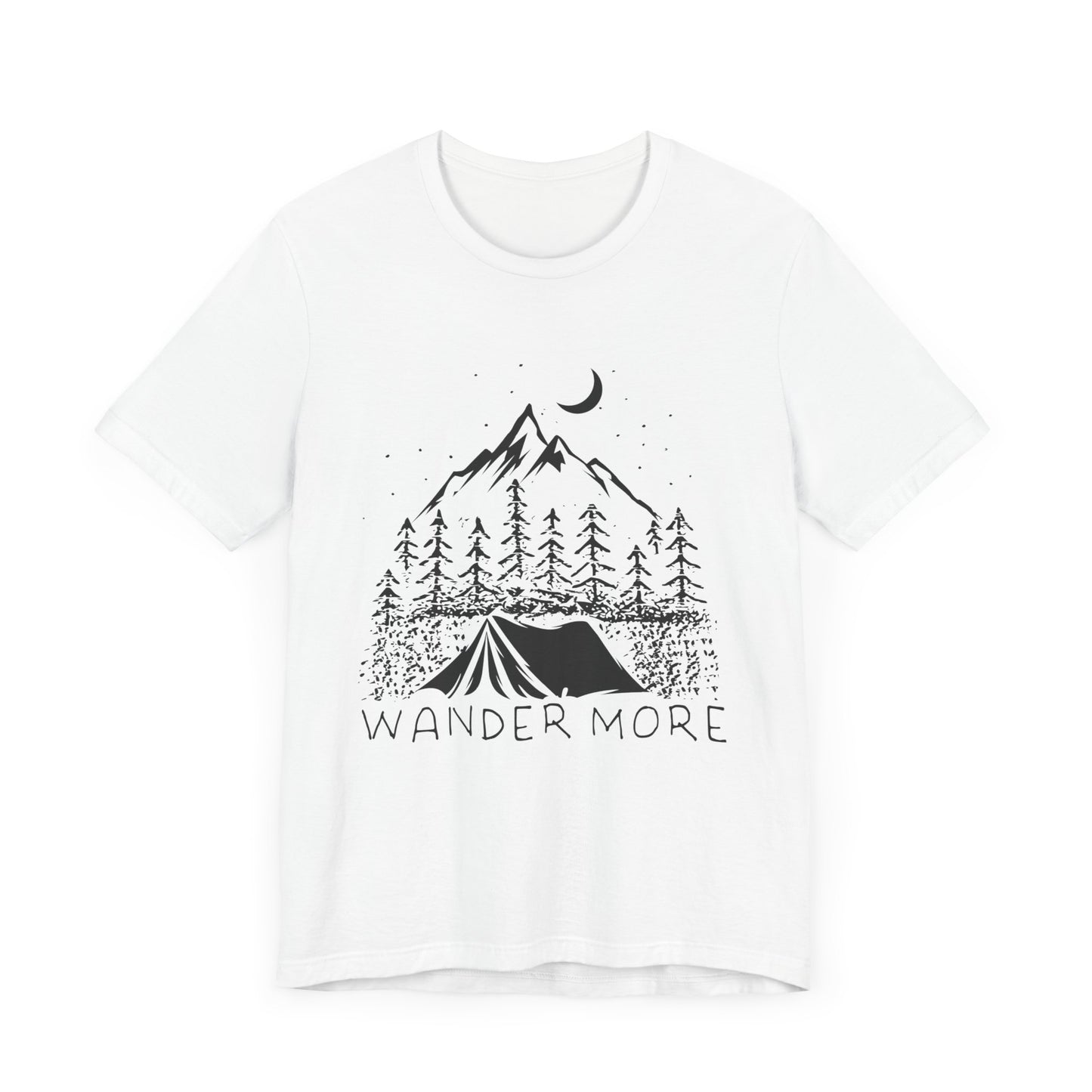 Camping: Wander More - Unisex Jersey Short Sleeve Tee