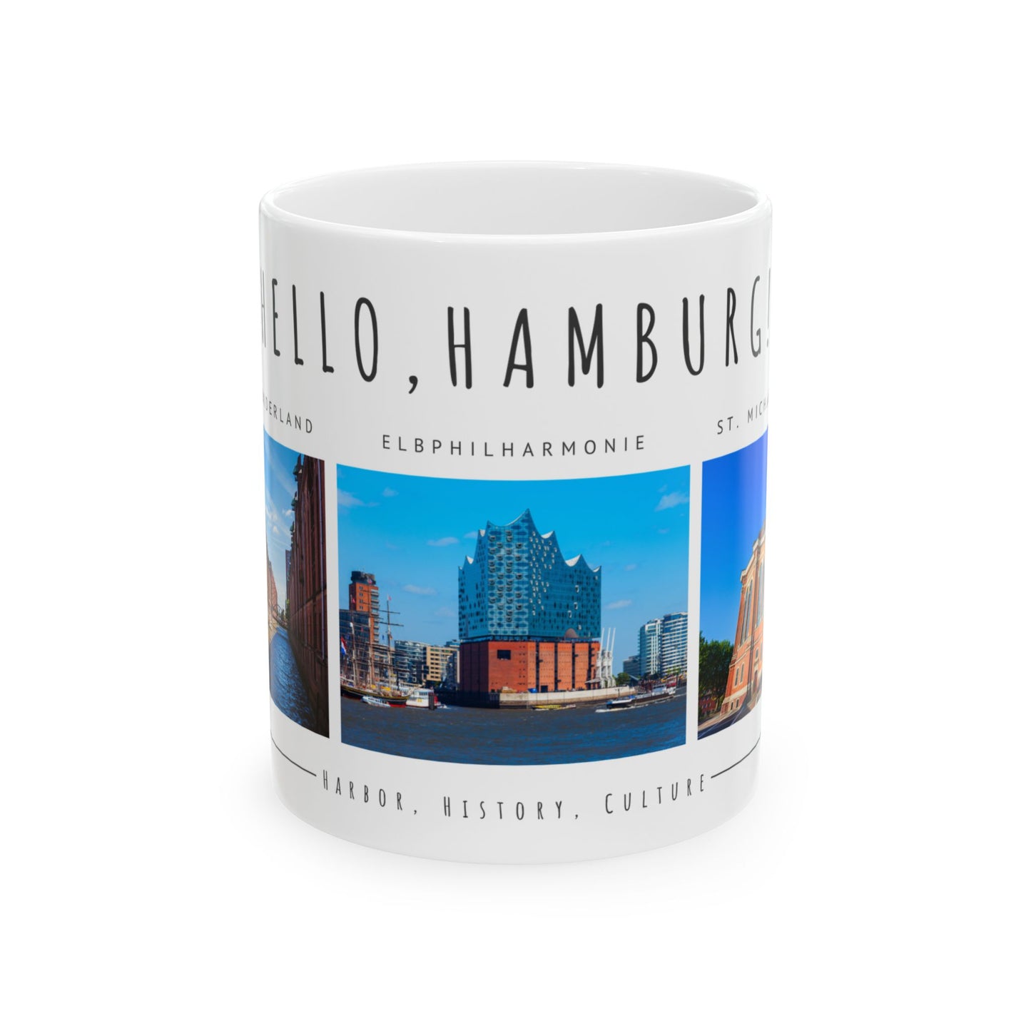 Hello Hamburg Ceramic Mug - 11oz & 15oz, Perfect Gift for Travel Lovers - 12174