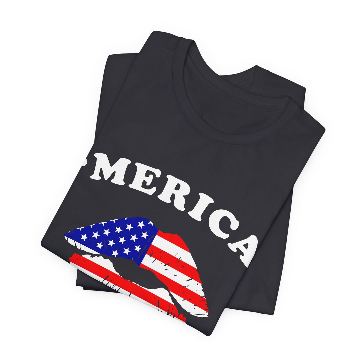 'Merica Unisex Jersey Tee, Patriotic Short Sleeve Shirt, USA Flag Design, Independence Day Apparel, Festival Wear, Summer Casual - 13519
