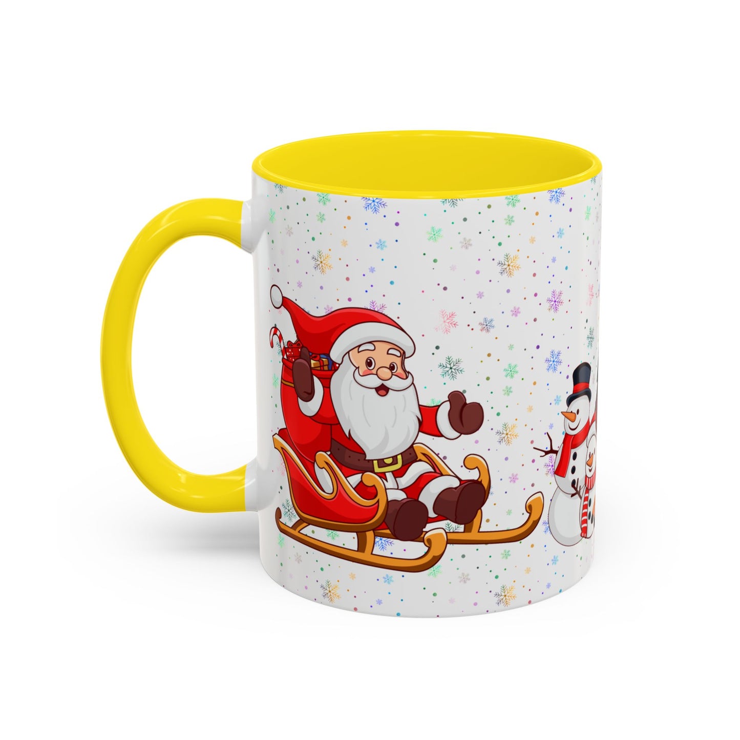 Christmas Party,  Santa,  Snowman, & Reindeer -  Accent Coffee Mug (11, 15oz) - 10428