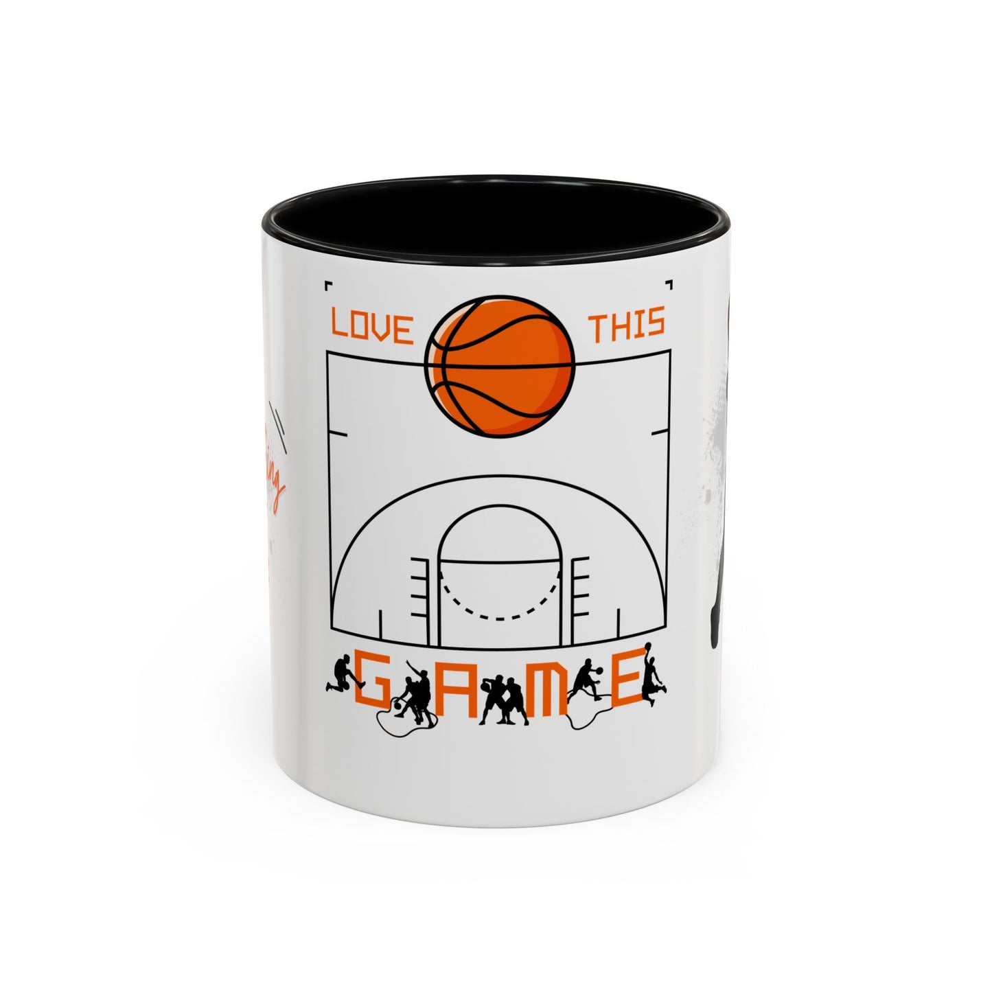 Love This Game, Basketball - Accent Coffee Mug (11, 15oz) - 10718