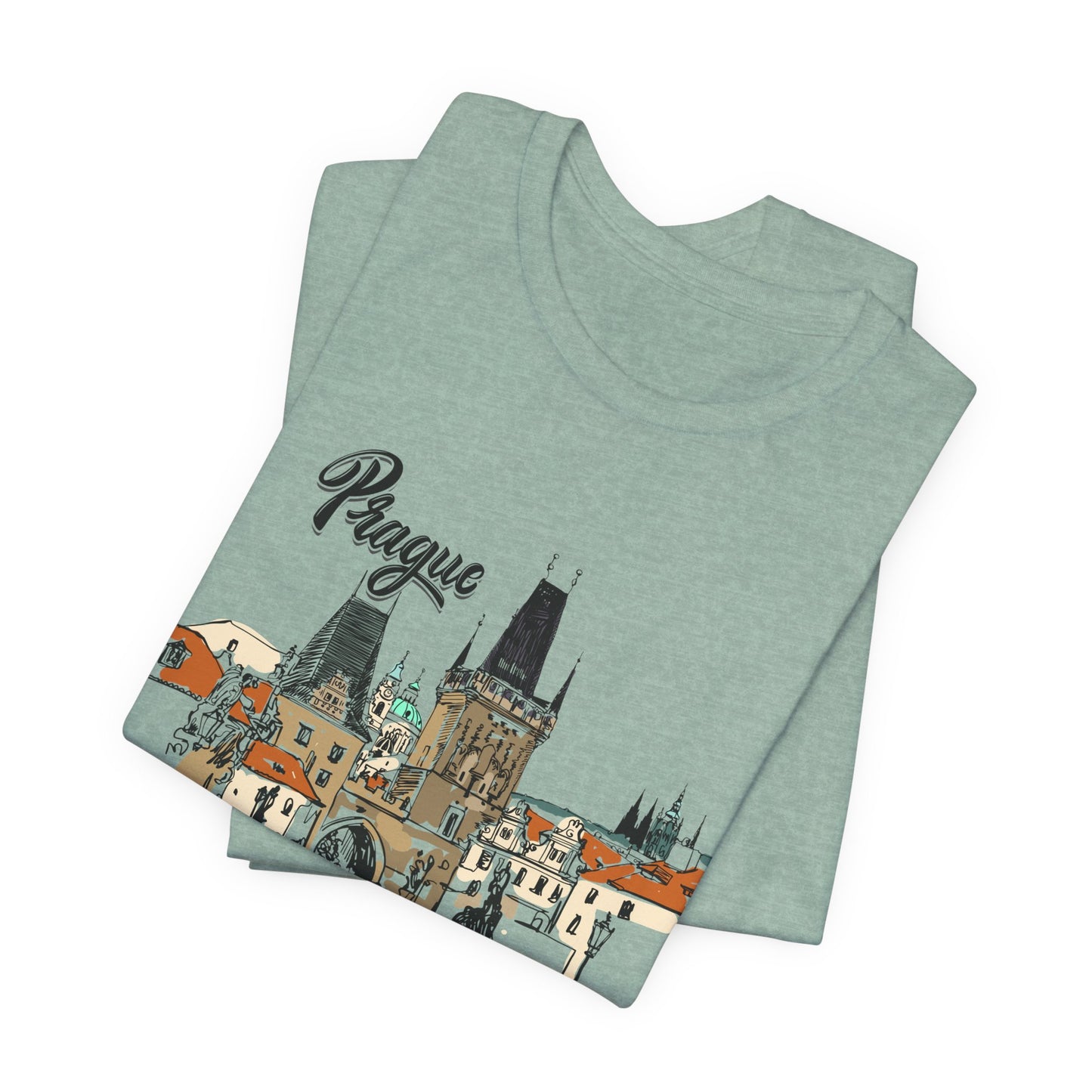 Prague Graphic Unisex Tee - Perfect Travel Souvenir - 12135