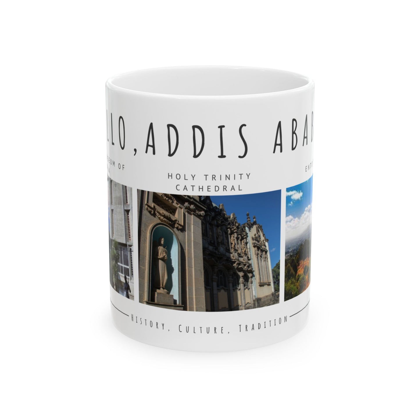 Hello, Addis Ababa! Ceramic Mug - 11oz & 15oz | Gift for Travelers & Culture Enthusiasts - 12177