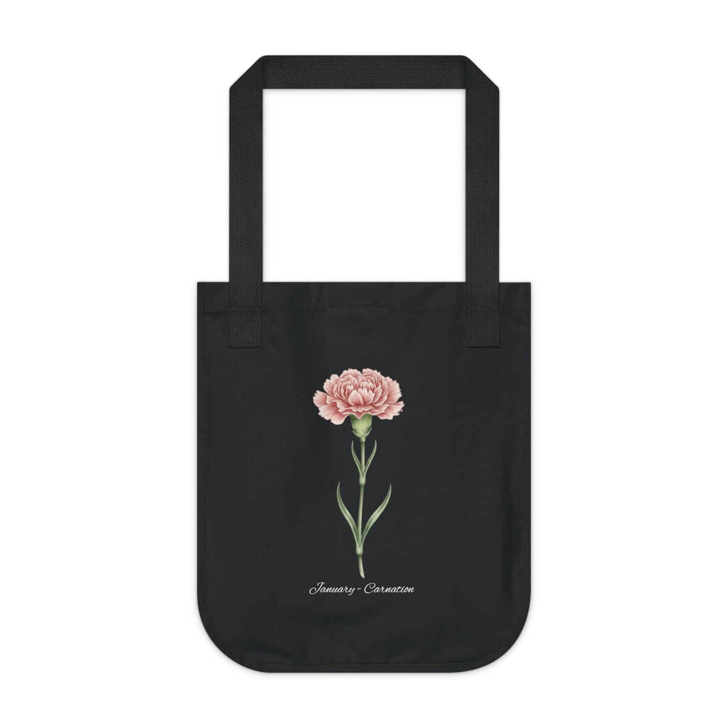 January Carnation Birth Flower Tote Bag - 14692