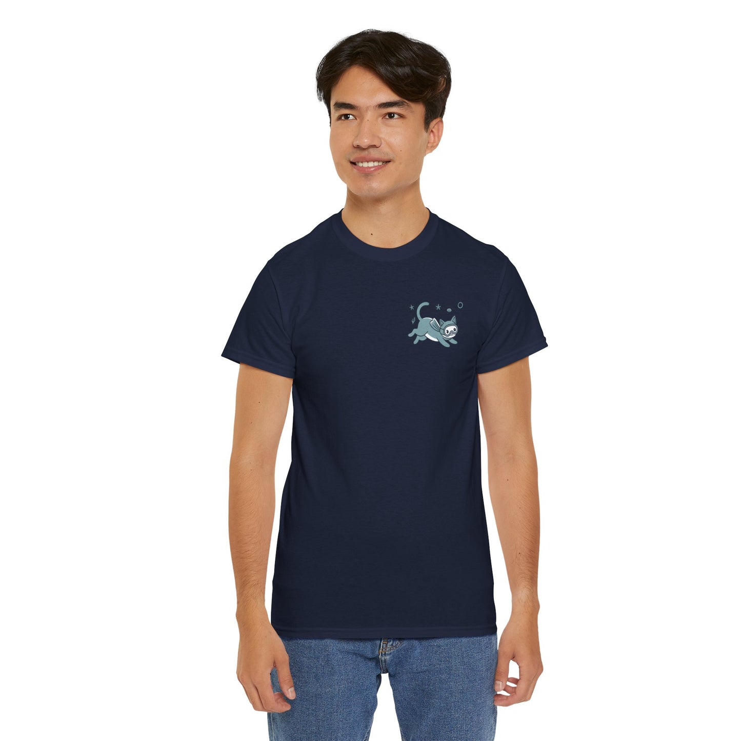 Sea Cats T-Shirt — Cute Underwater Cat Graphic Tee, Ocean Cat Lover Gift - 14869