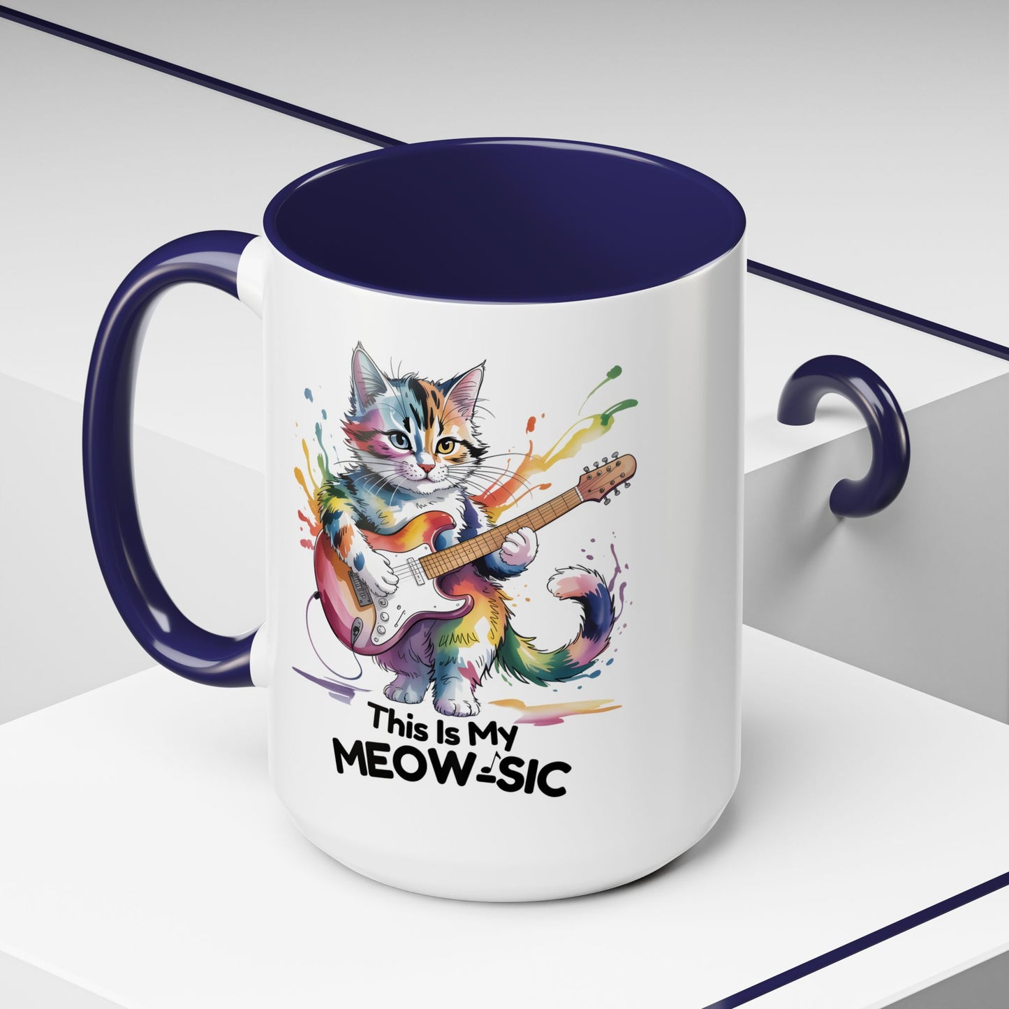 This Is My Meow-sic Cat Mug – Funny Music Lover Coffee Cup Gift for Cat Lovers (11oz / 15oz) - 14808