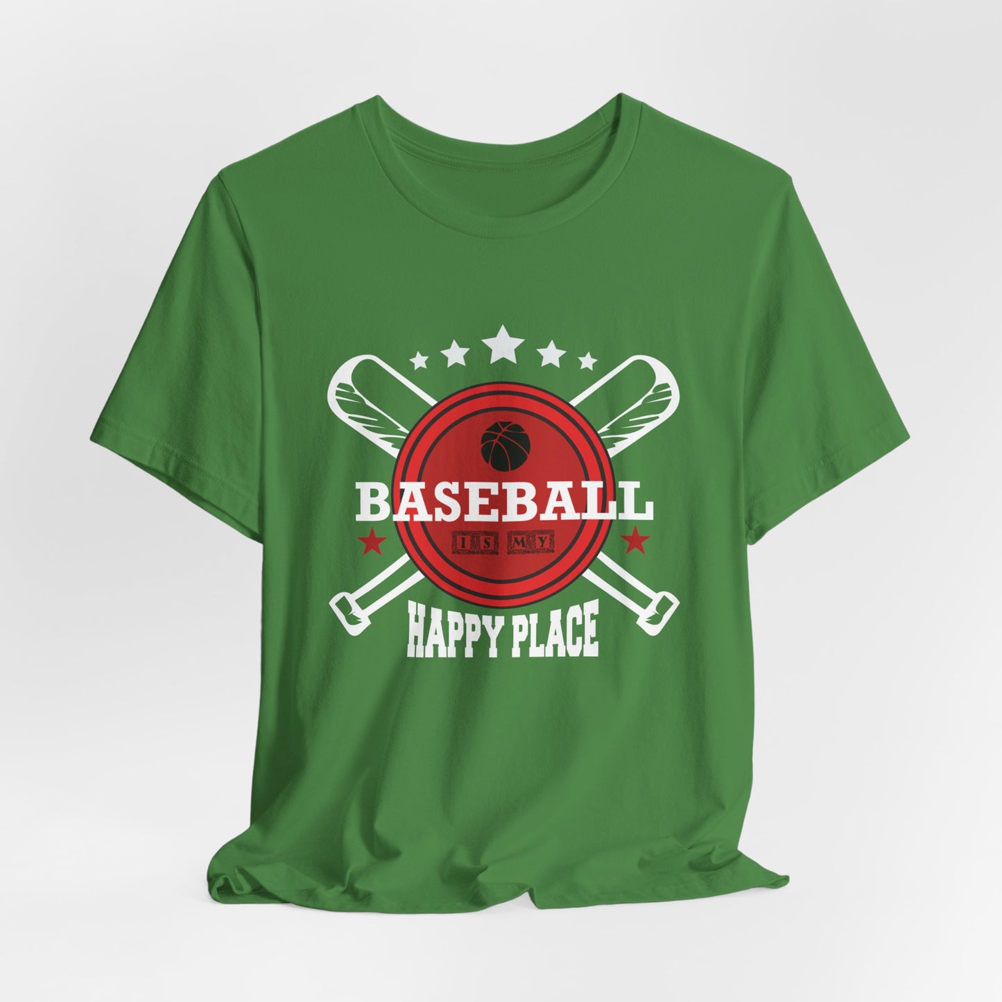 Baseball: Happy Place - Unisex Jersey Short Sleeve Tee