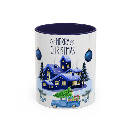 Blue Christmas - Accent Coffee Mug (11, 15oz)