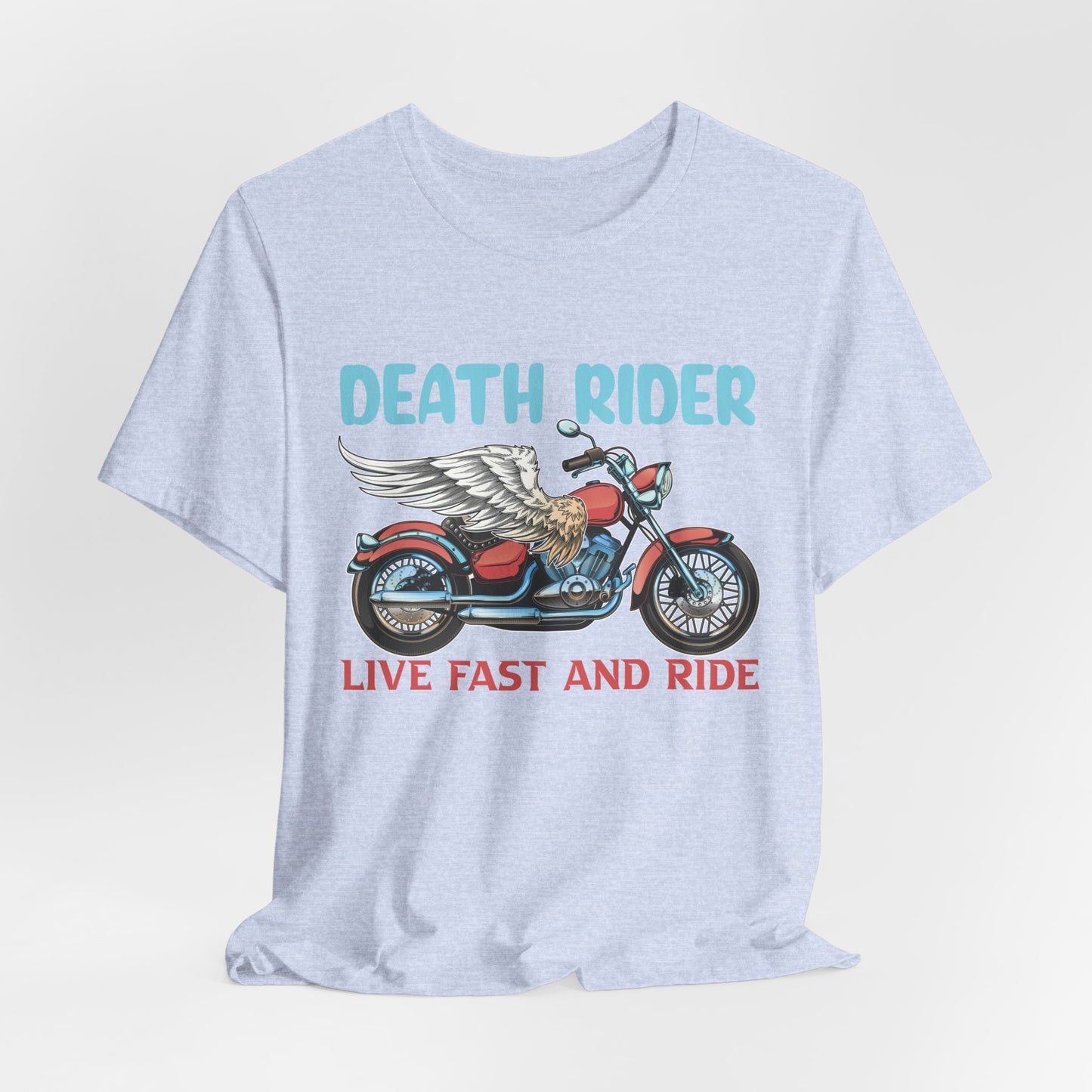 Death Rider, Live Fast and Ride  - Unisex Jersey Short Sleeve Tee - 13595