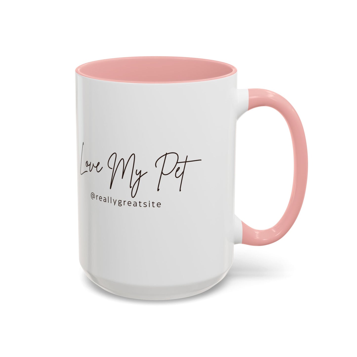Love My Pet, Name, Customizable - Accent Coffee Mug (11, 15oz) - 11014