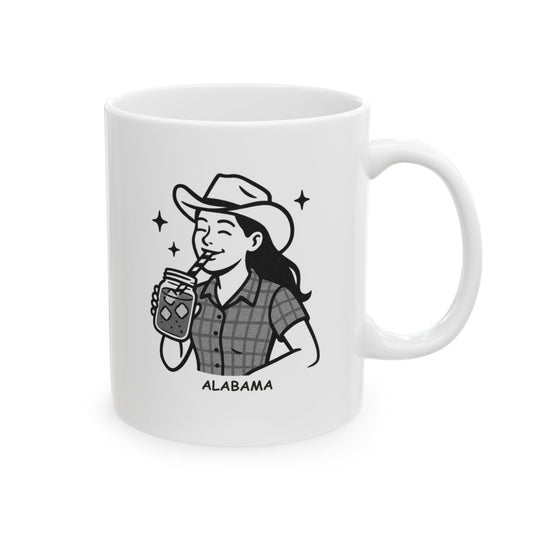 "Sippin' sweet tea, Alabama style." Ceramic Mug - 12782