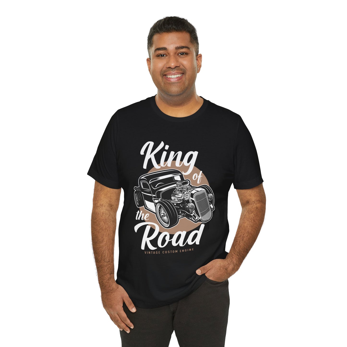King of the Road, Vintage Custom Engine - Unisex Jersey Short Sleeve Tee - 13007