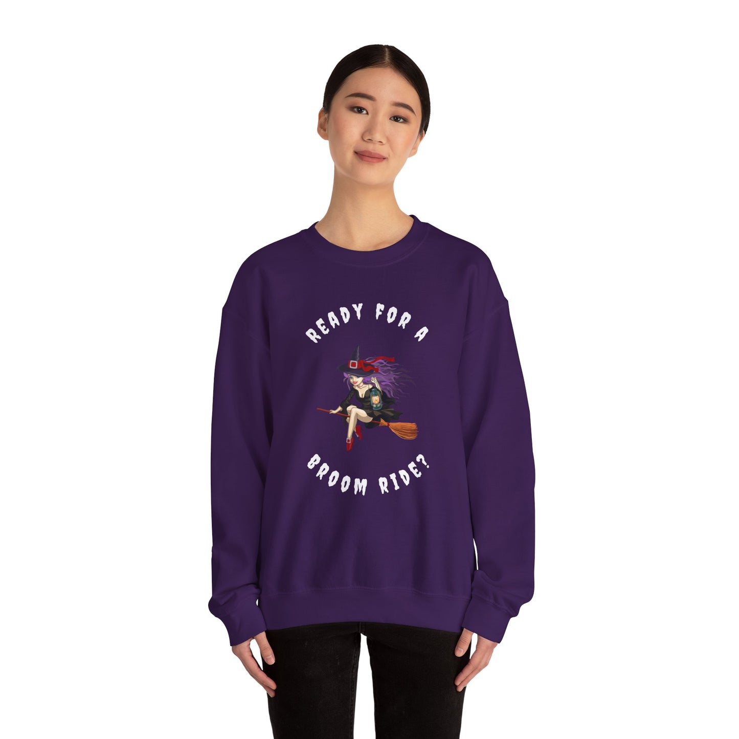 Ready For a Broom Ride - Unisex Heavy Blend™ Crewneck Sweatshirt