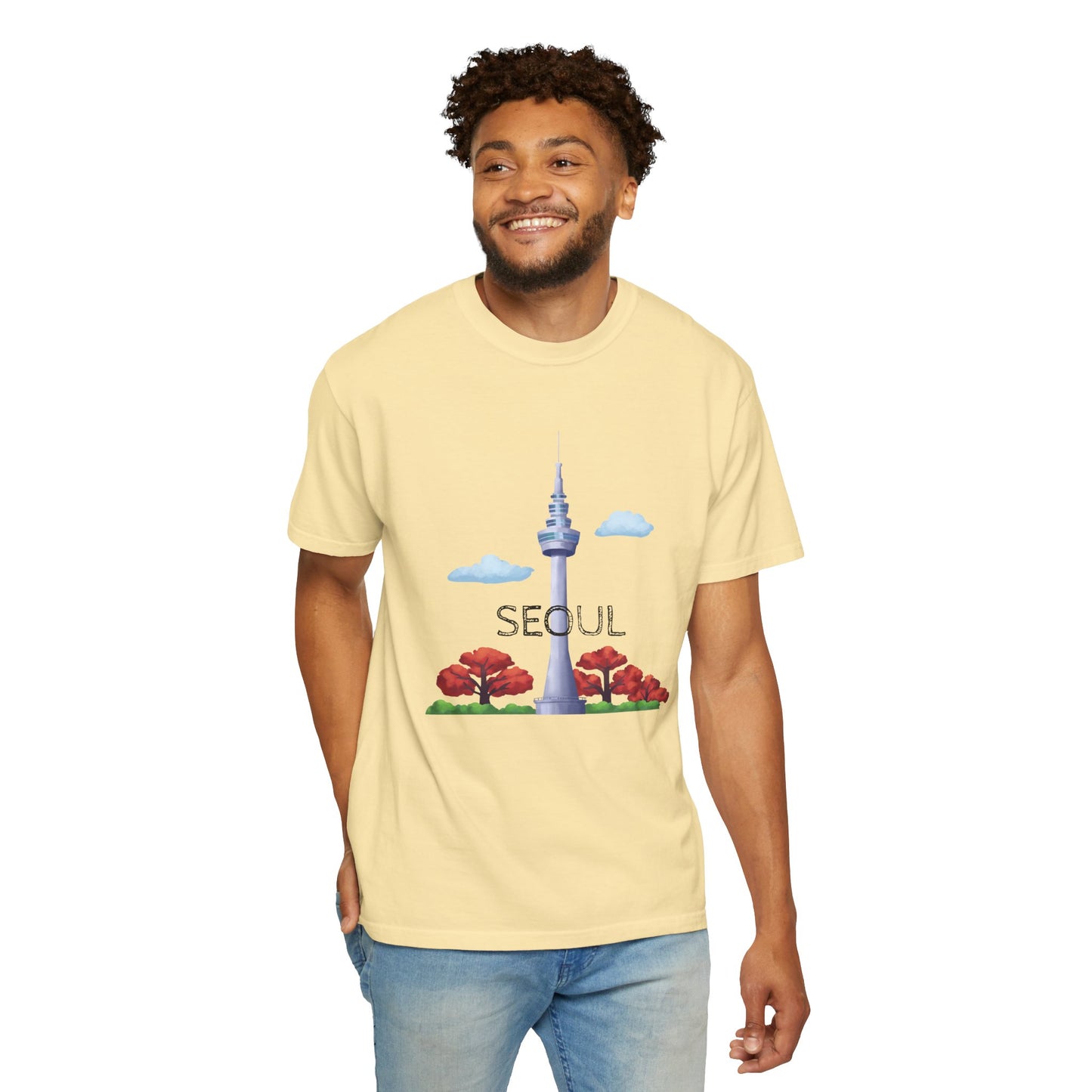 Seoul Skyline Unisex T-Shirt - Casual Travel Tee - 12046